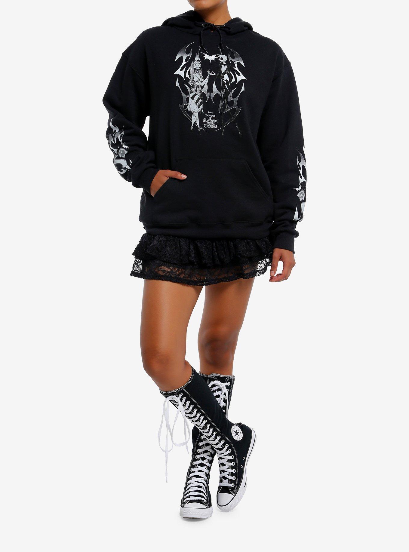 The Nightmare Before Christmas Jack & Sally Metal Chrome Hoodie, , hi-res