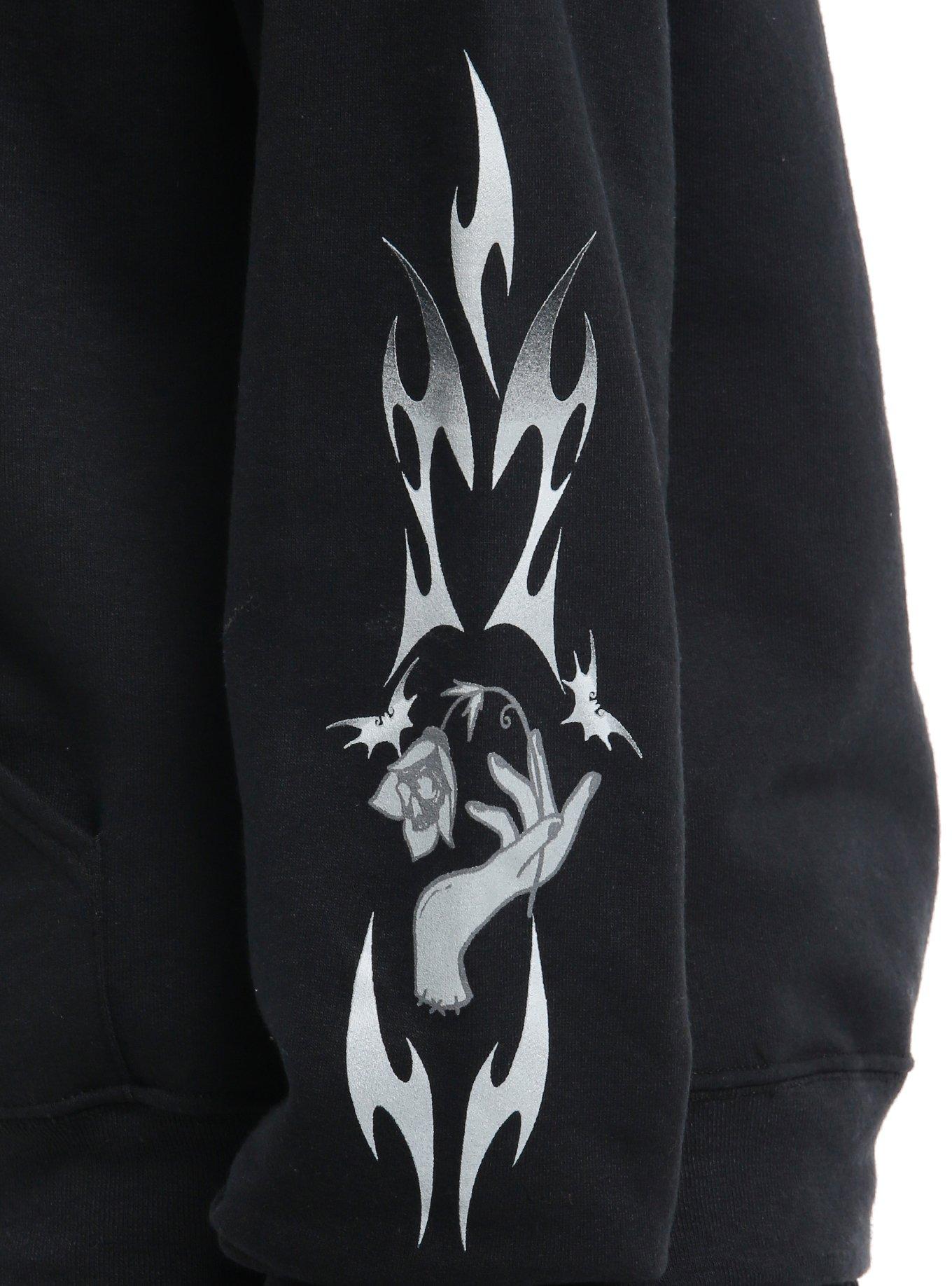 The Nightmare Before Christmas Jack & Sally Metal Chrome Hoodie, MULTI, alternate