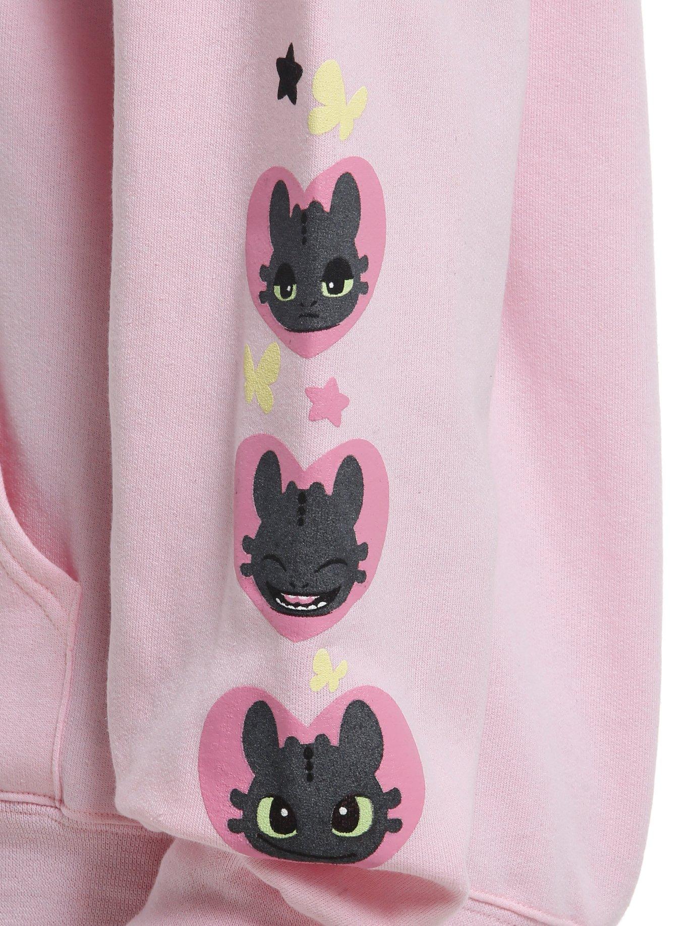 How To Train Your Dragon Toothless Chibi Pink Hoodie, MULTI, alternate