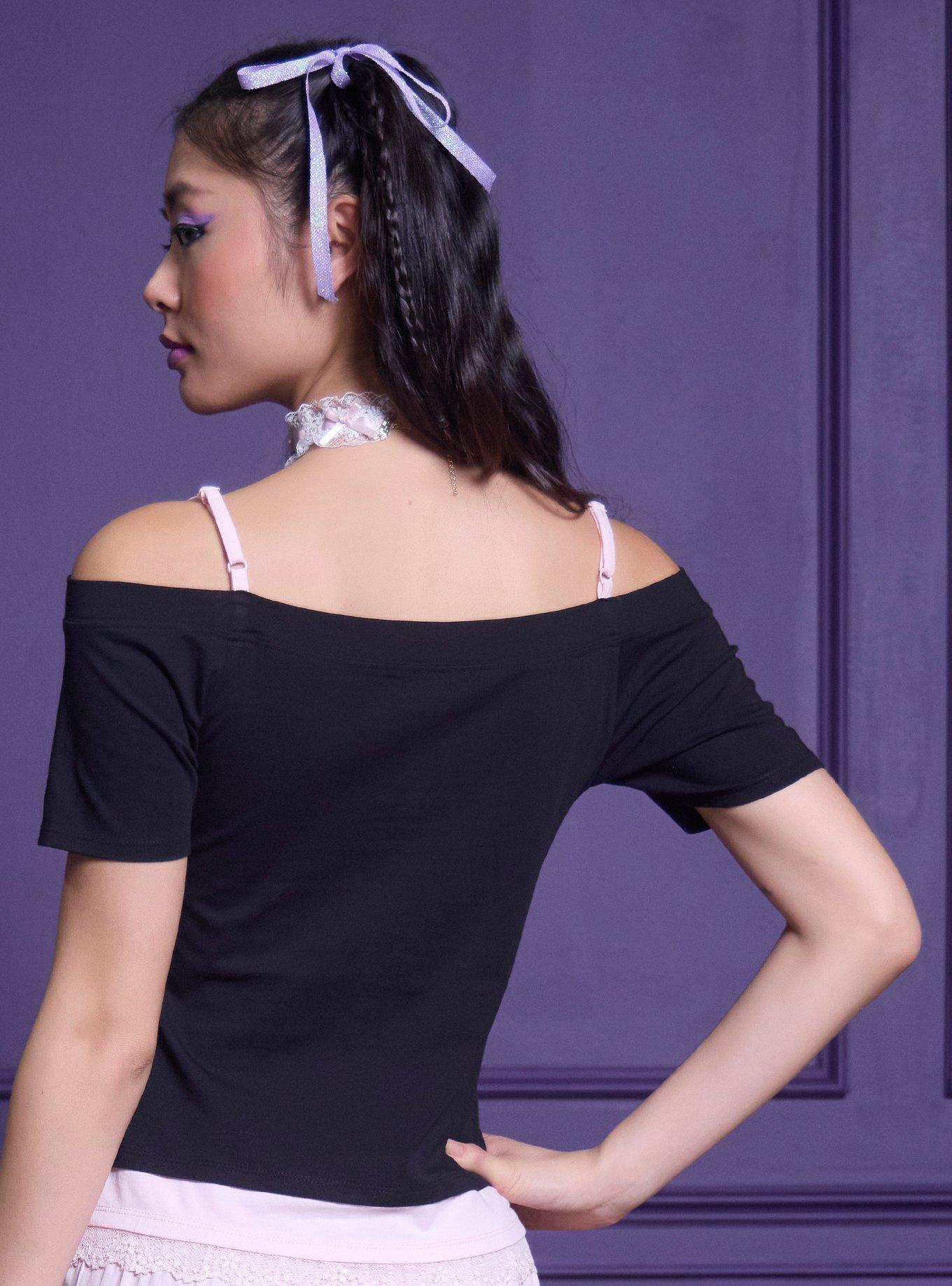 Hello Kitty And Friends Lolita Girls Cold-Shoulder Top, , alternate