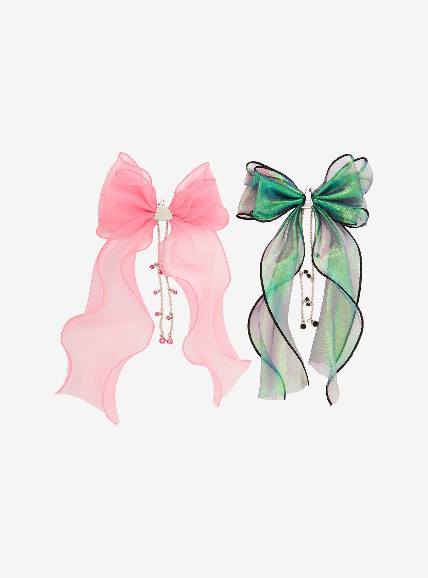 Wicked Glinda & Elphaba Organza Hair Bow Set, , hi-res