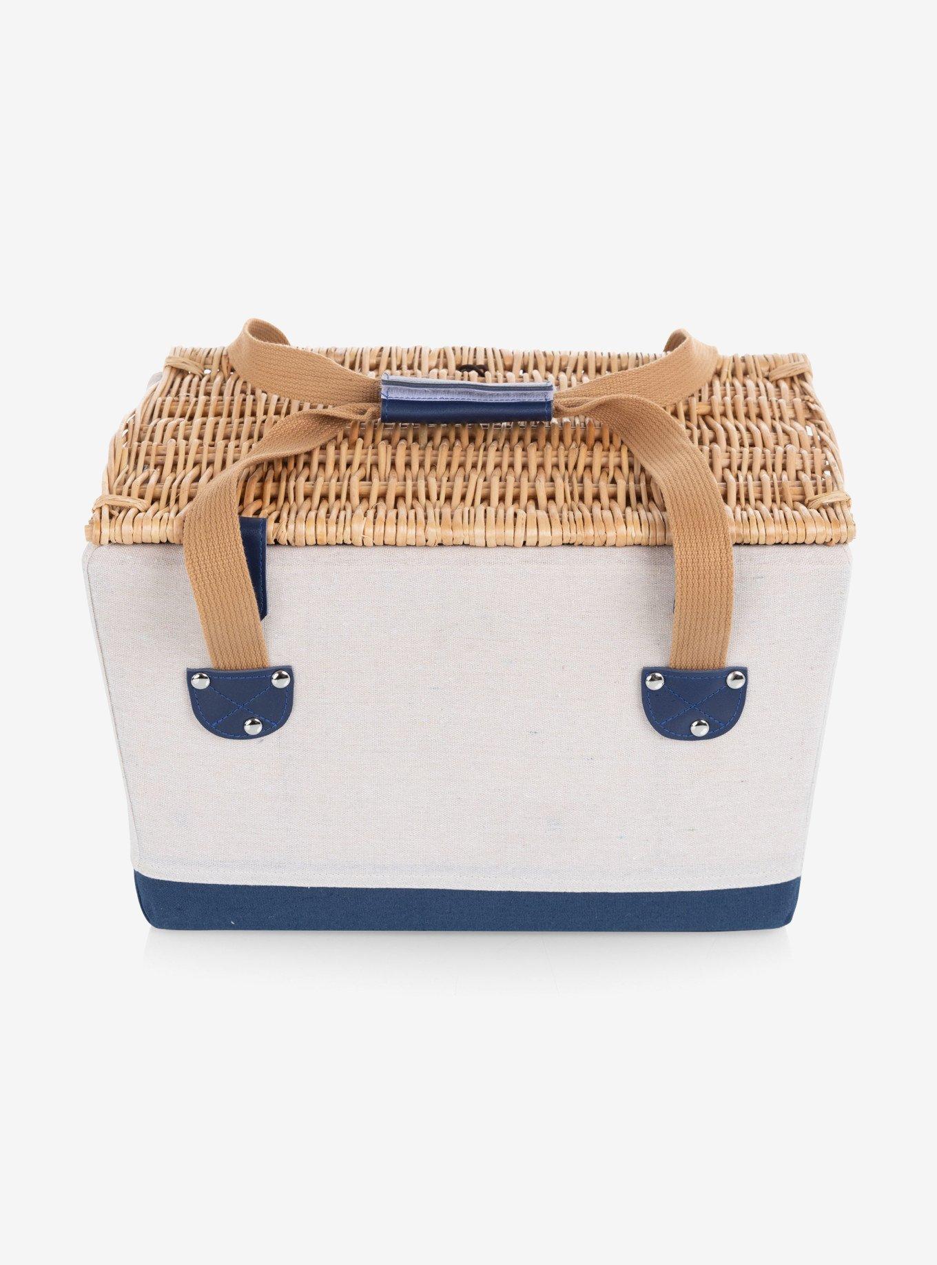 Boardwalk Beige Canvas and Navy Blue Picnic Basket For 2, , alternate