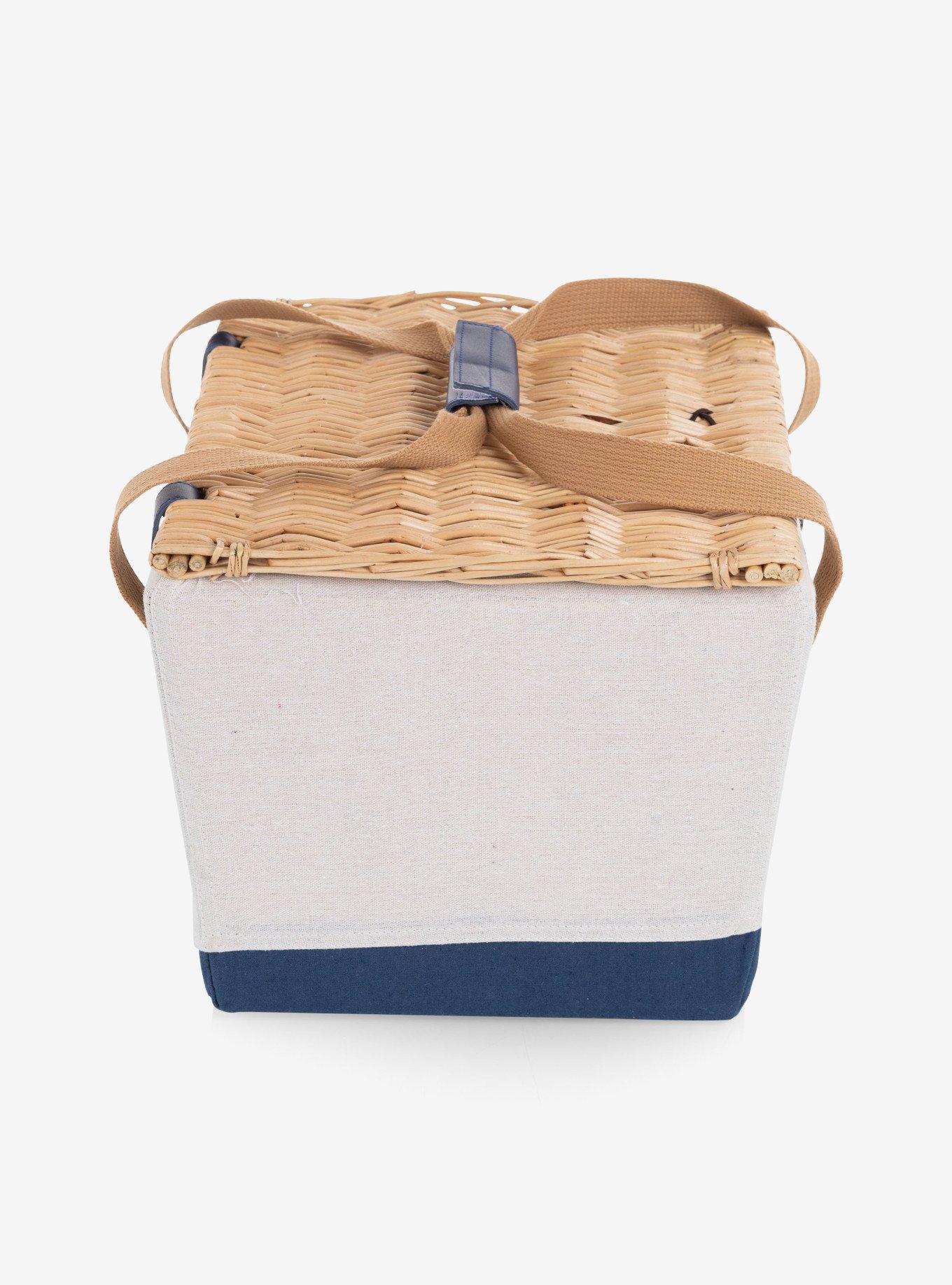 Boardwalk Beige Canvas and Navy Blue Picnic Basket For 2, , alternate