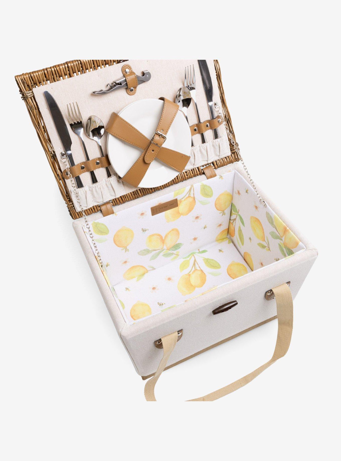 Lemongrove Bees & Lemons Picnic Basket For 2, , alternate