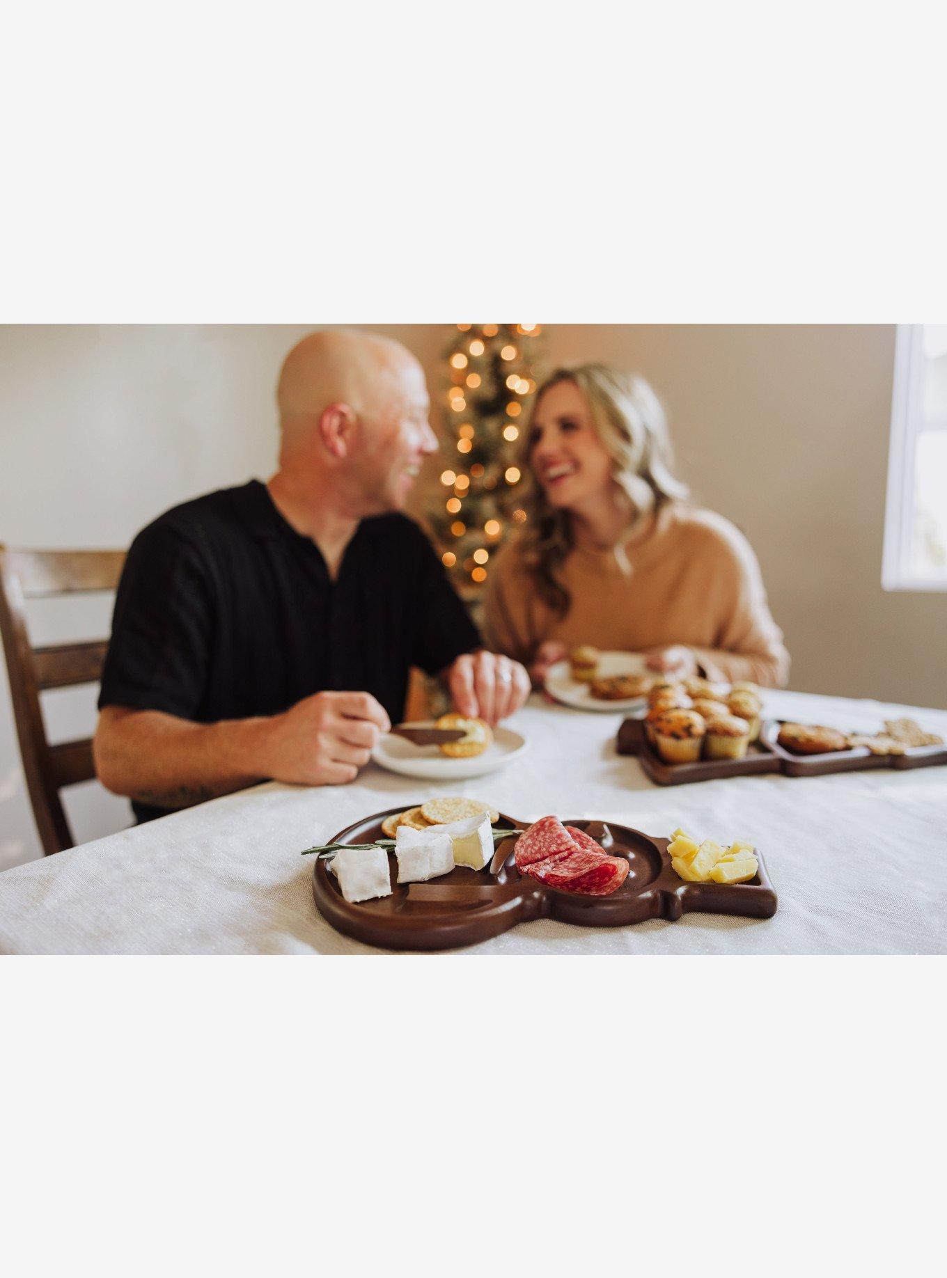 Reversible Snowman Sectioned Serving Tray With Knife, , alternate