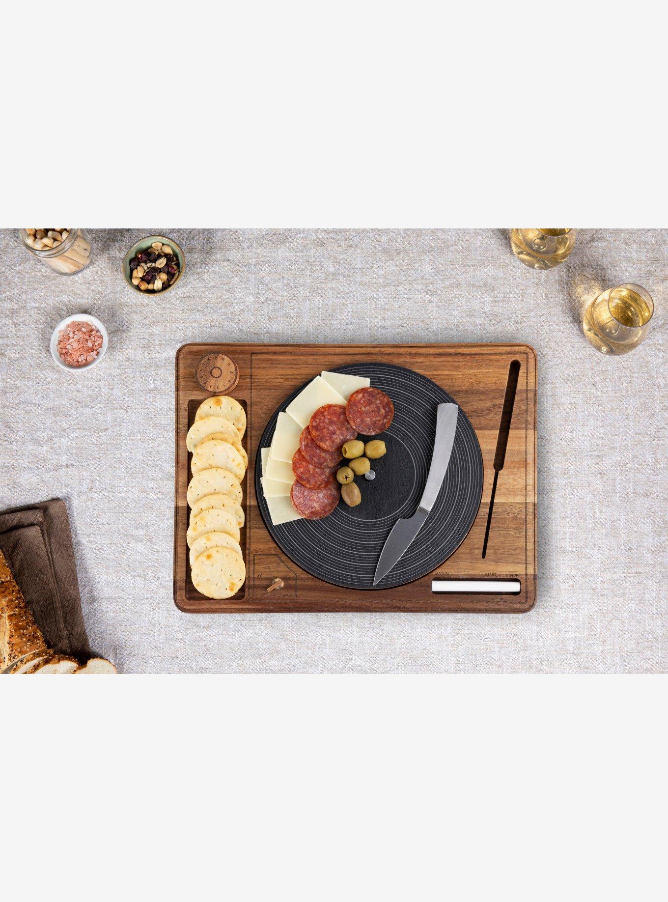 Turntable Acacia and Slate Cheese Board With Knife, , alternate