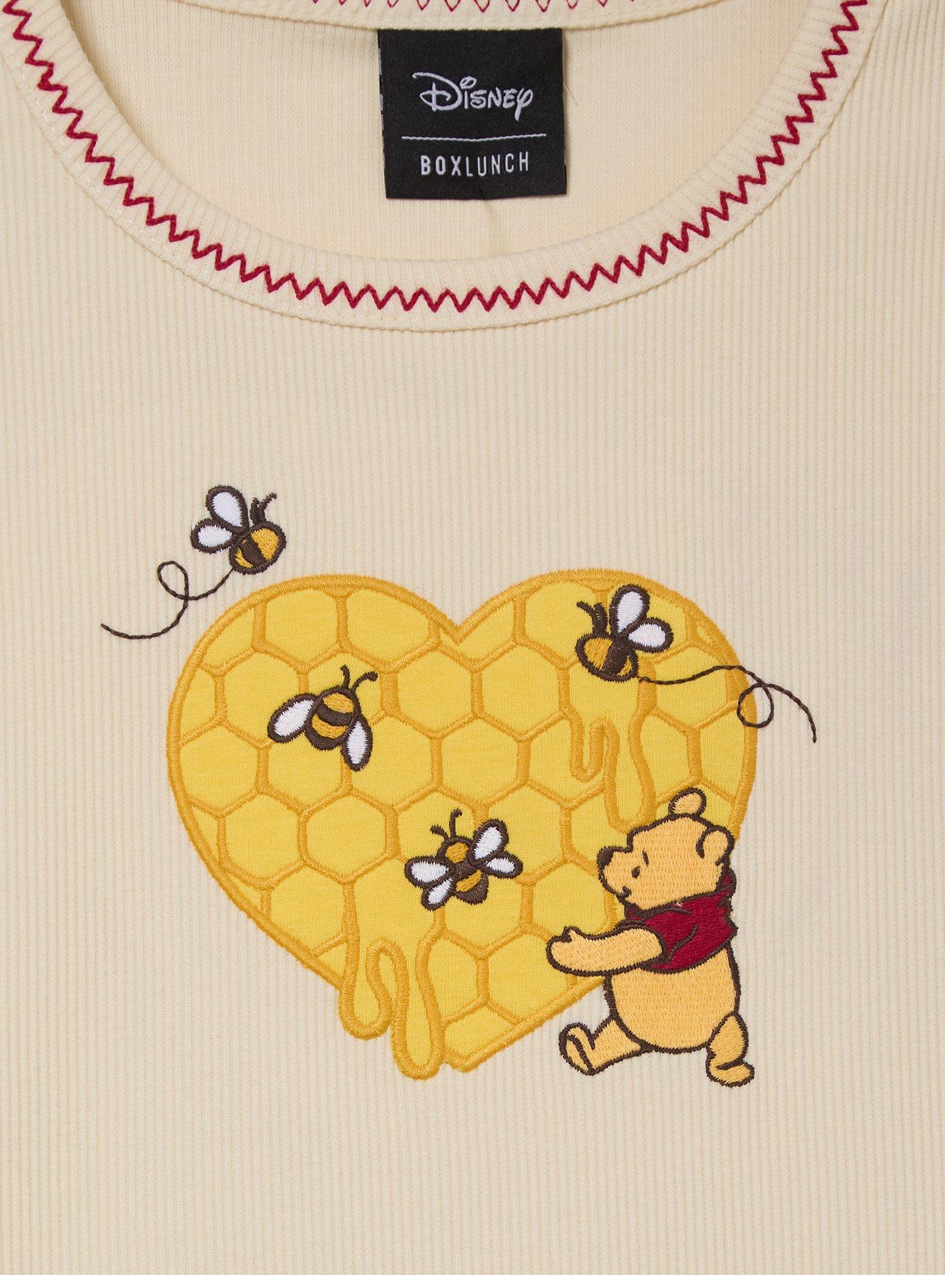 Disney Winnie the Pooh Honeycomb Heart Women's Plus Size Baby Tee - BoxLunch Exclusive, CREAM, alternate