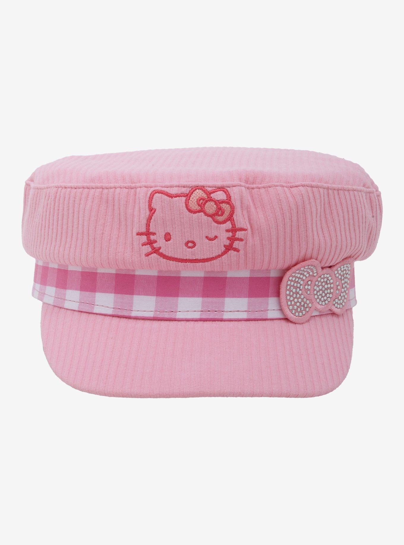 Hello Kitty Rhinestone Bow Cabbie Hat, , hi-res