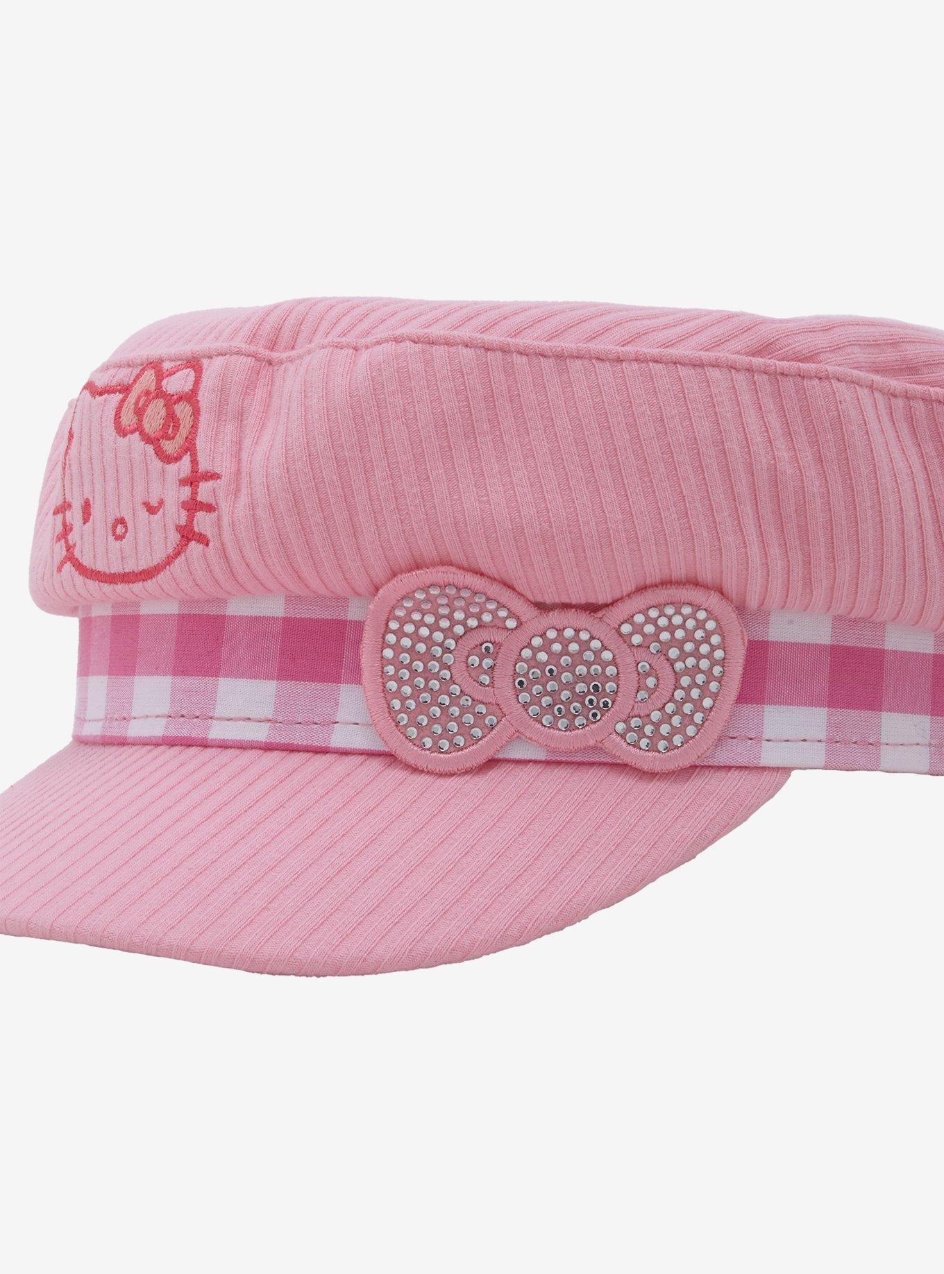 Hello Kitty Rhinestone Bow Cabbie Hat, , alternate