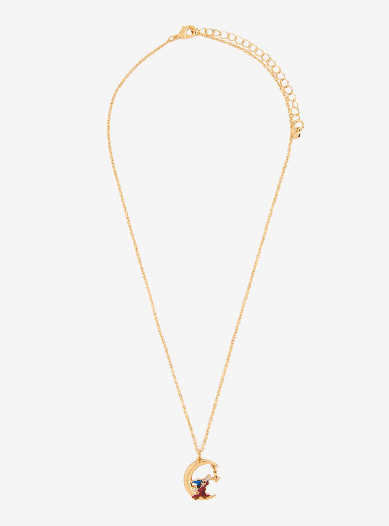 Disney Fantasia 85th Anniversary Sorcerer Mickey Moon Necklace — BoxLunch Exclusive, , alternate