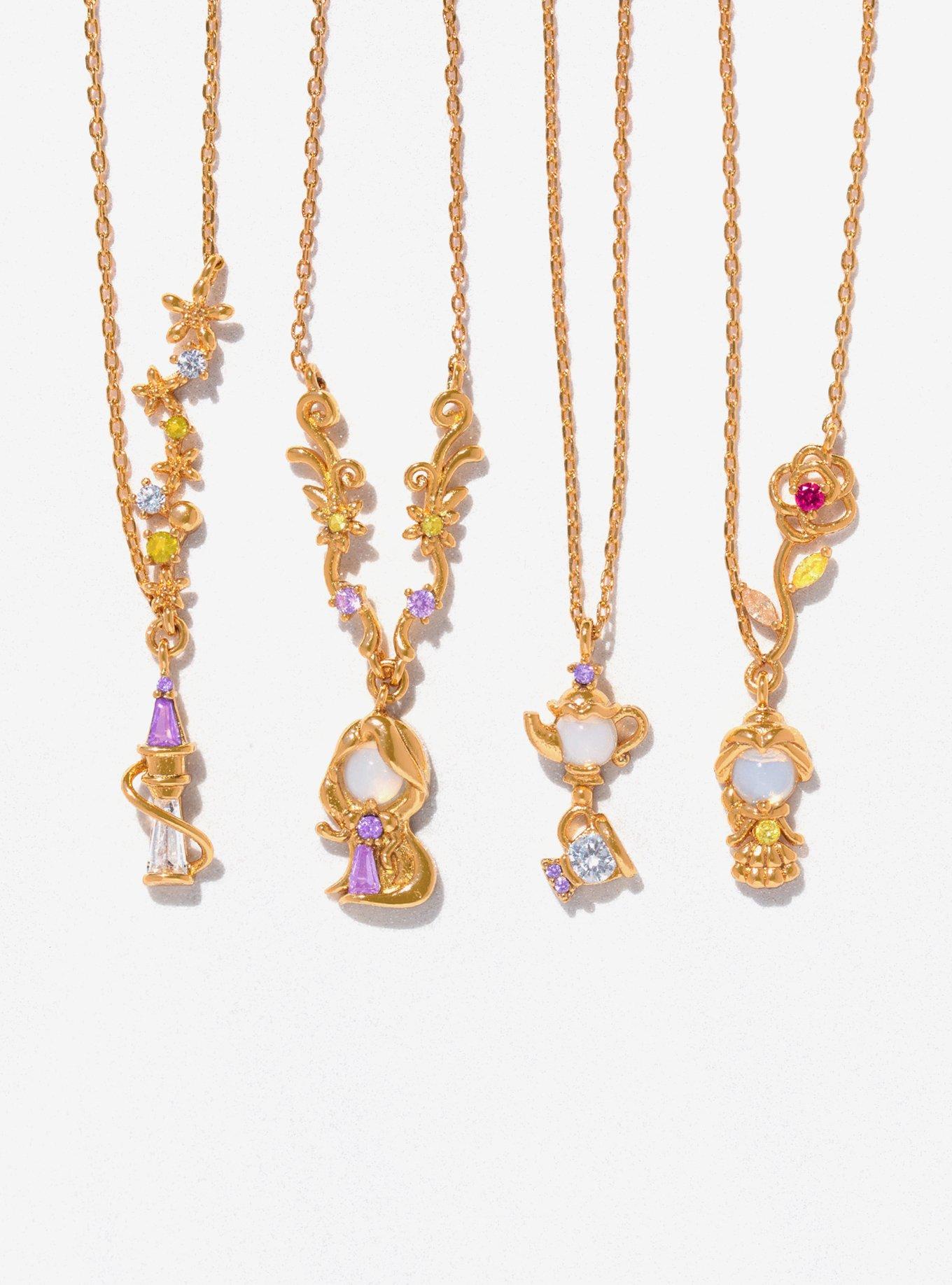 Girls Crew Disney Beauty and the Beast Mrs. Potts and Chip Necklace — BoxLunch Exclusive, , hi-res