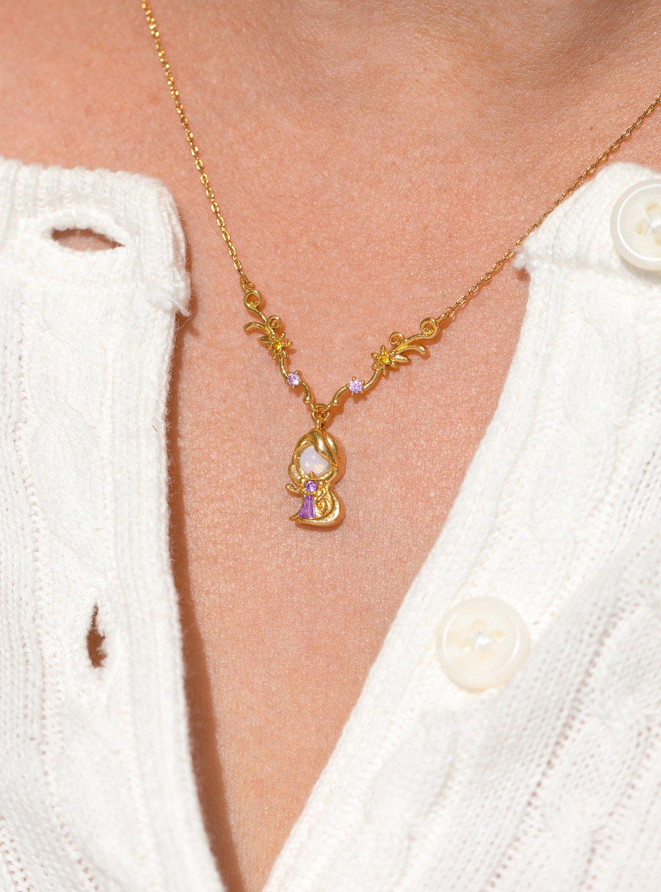Girls Crew Disney Tangled Rapunzel Necklace — BoxLunch Exclusive, , alternate