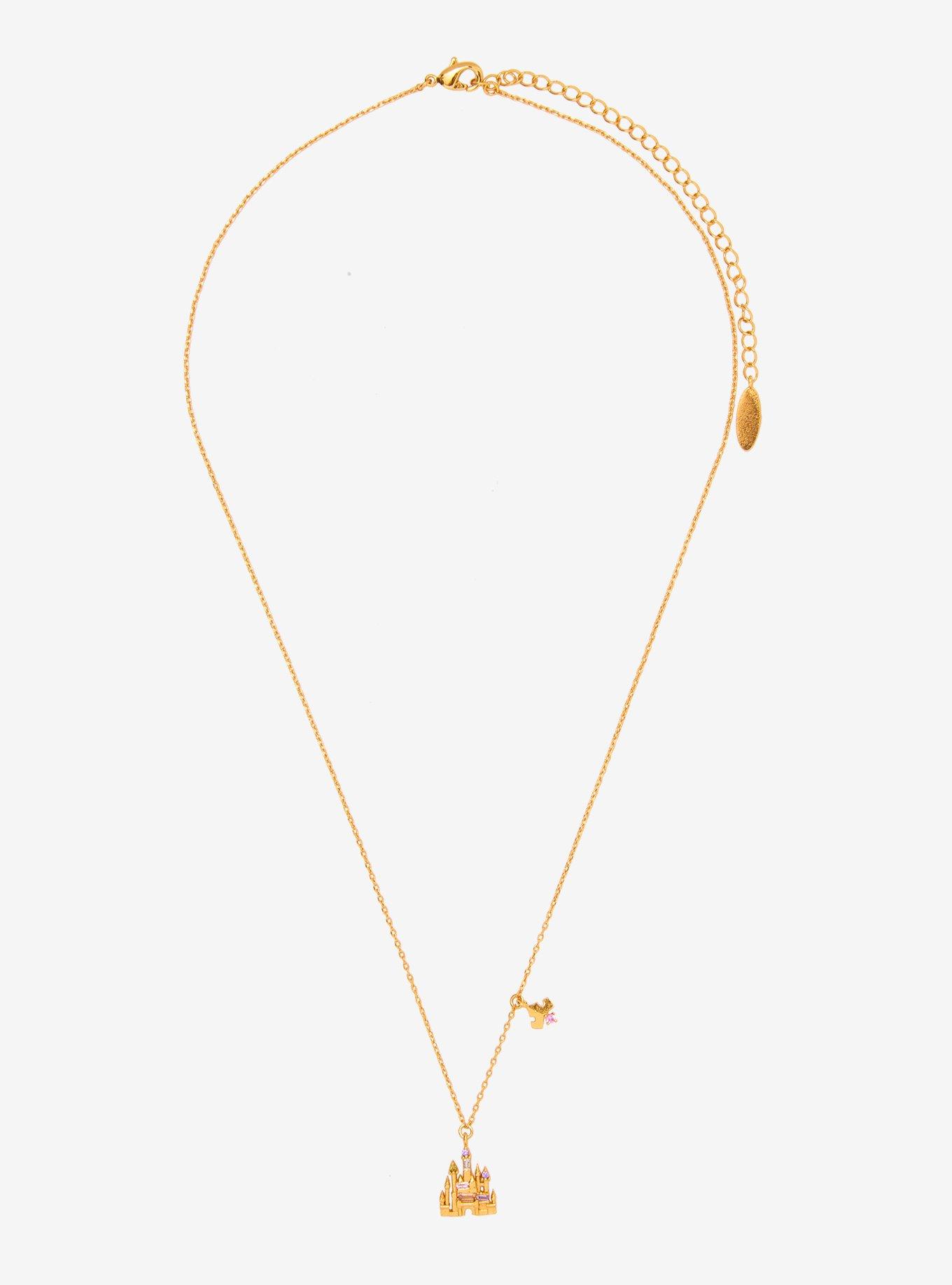 Girls Crew Disney Sleeping Beauty's Castle Necklace — BoxLunch Exclusive, , alternate