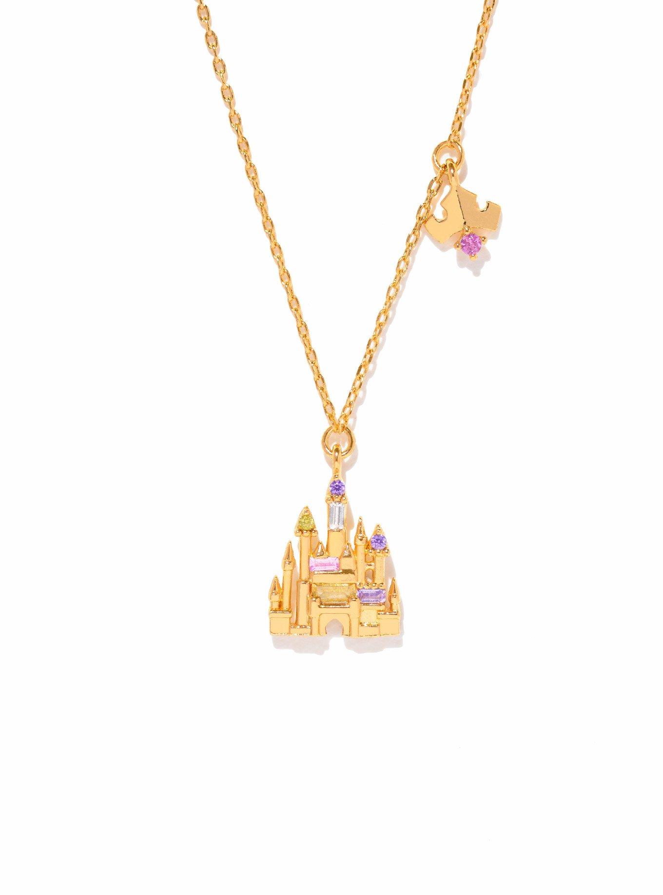 Girls Crew Disney Sleeping Beauty's Castle Necklace — BoxLunch Exclusive, , alternate