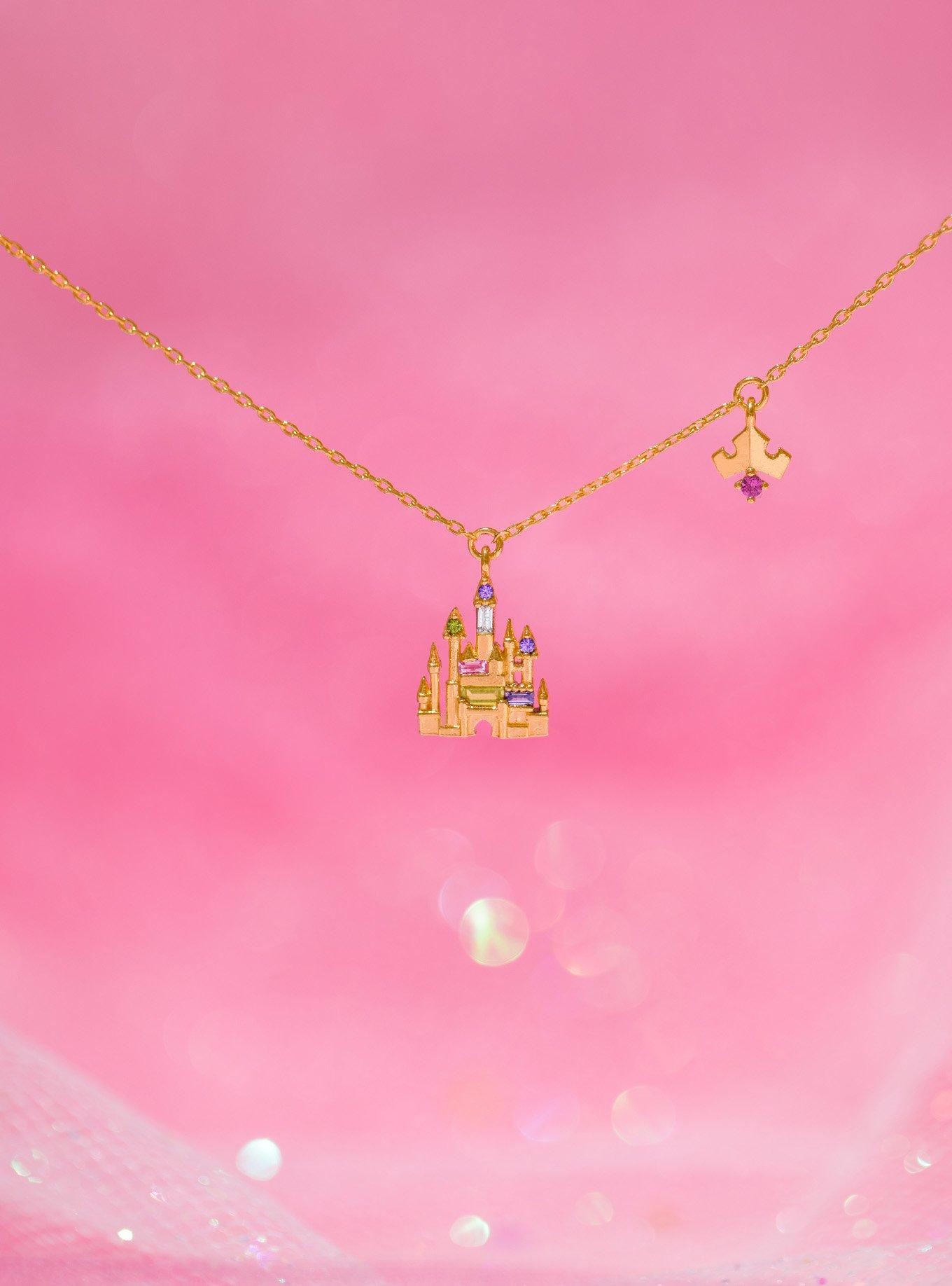 Girls Crew Disney Sleeping Beauty's Castle Necklace — BoxLunch Exclusive, , alternate