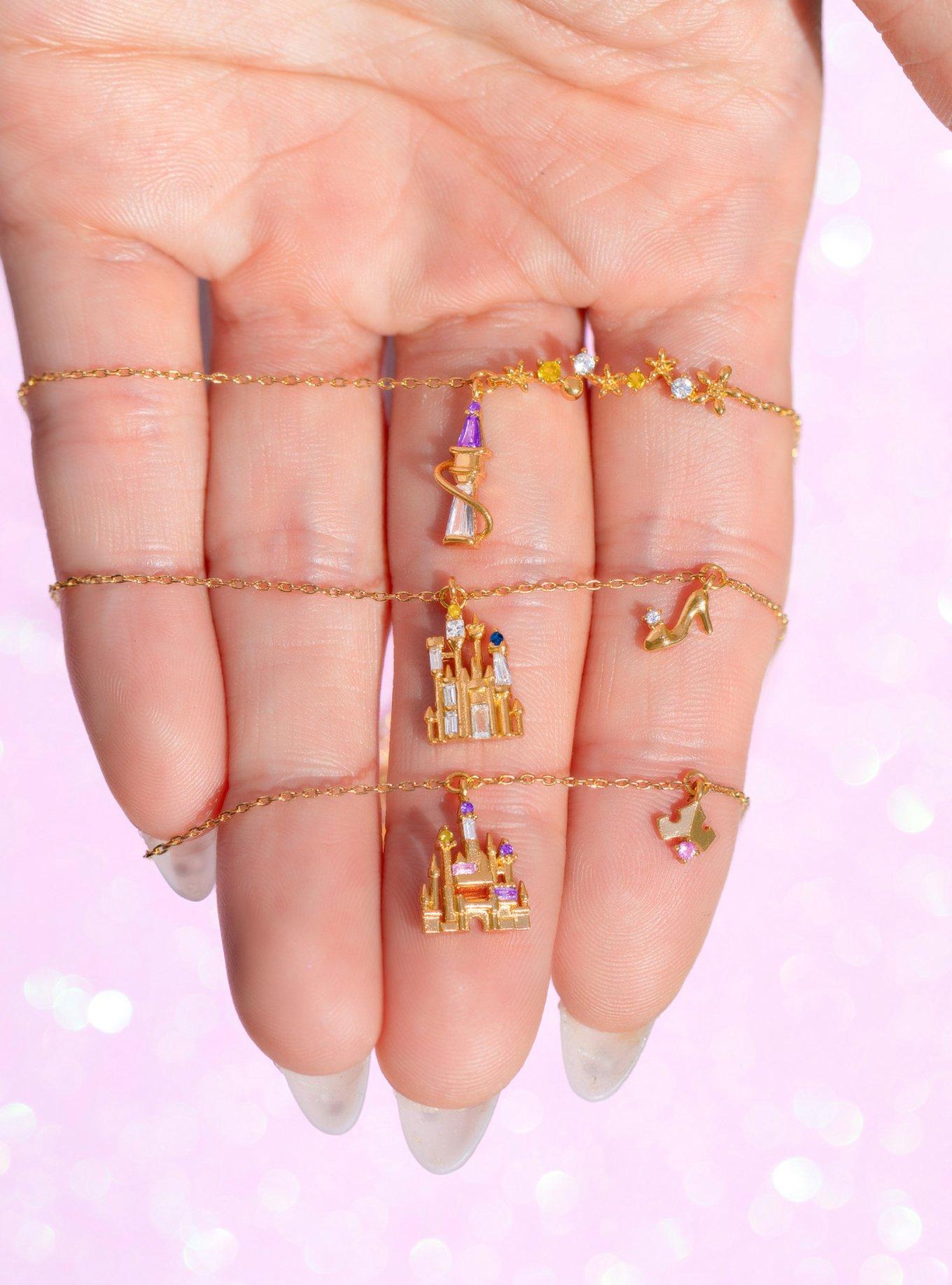 Girls Crew Disney Cinderella's Castle Necklace — BoxLunch Exclusive, , hi-res