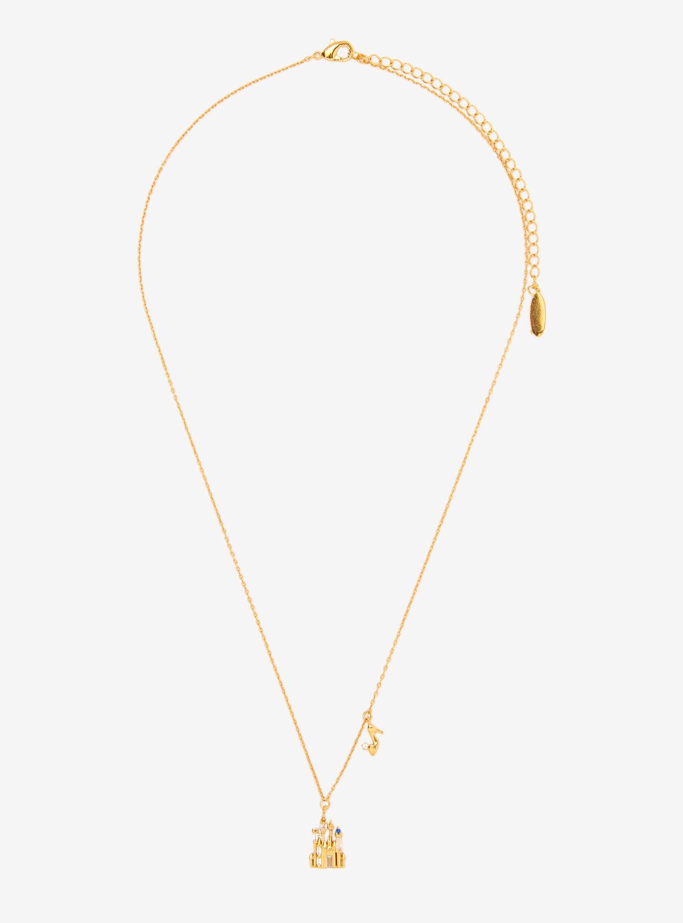 Girls Crew Disney Cinderella's Castle Necklace — BoxLunch Exclusive, , alternate