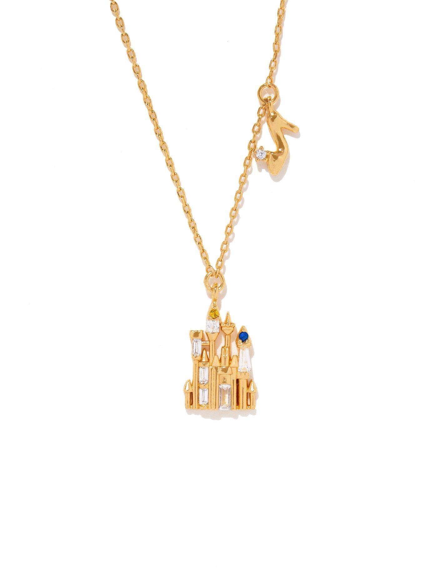 Girls Crew Disney Cinderella's Castle Necklace — BoxLunch Exclusive, , alternate