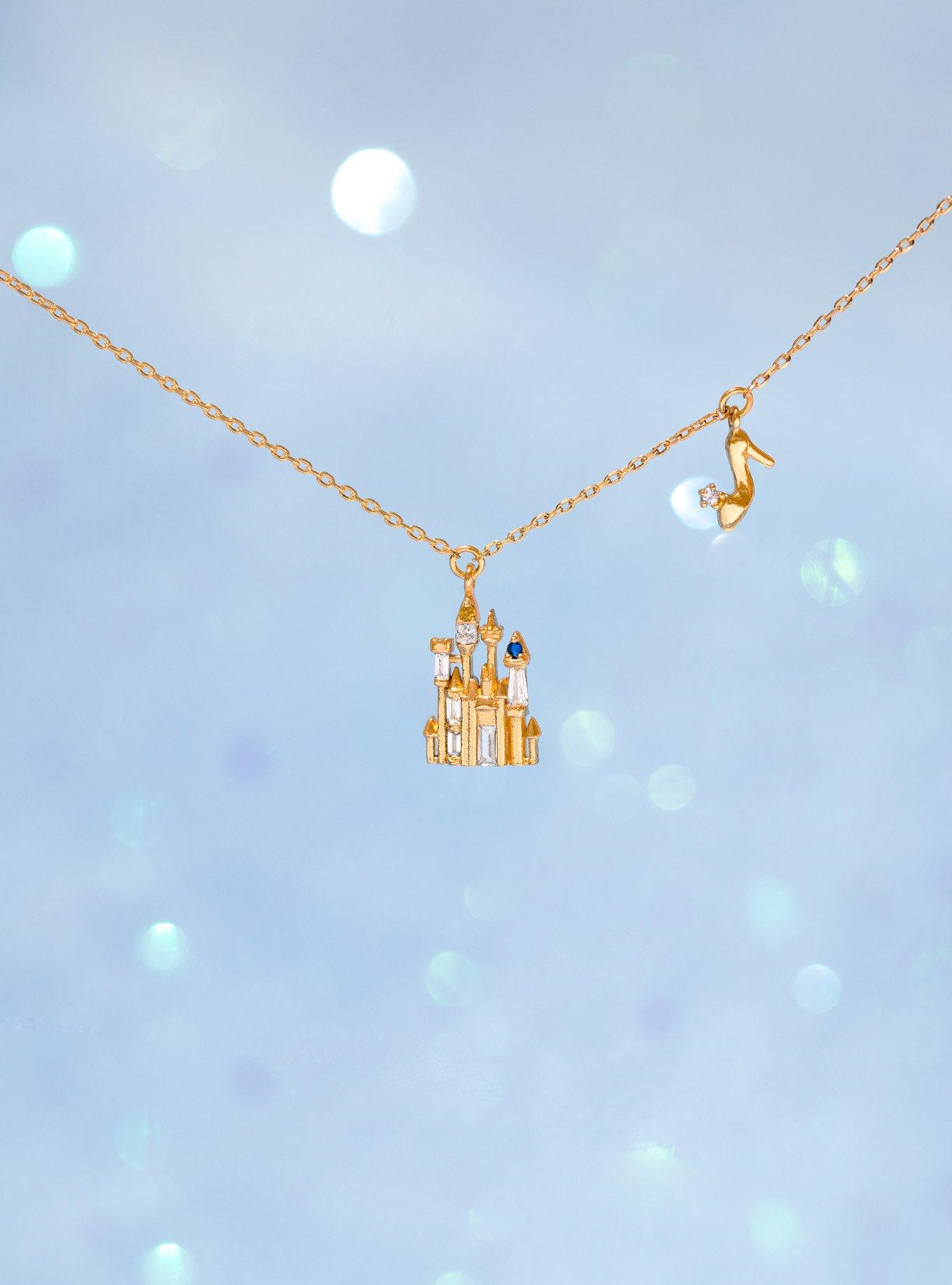 Girls Crew Disney Cinderella's Castle Necklace — BoxLunch Exclusive, , alternate
