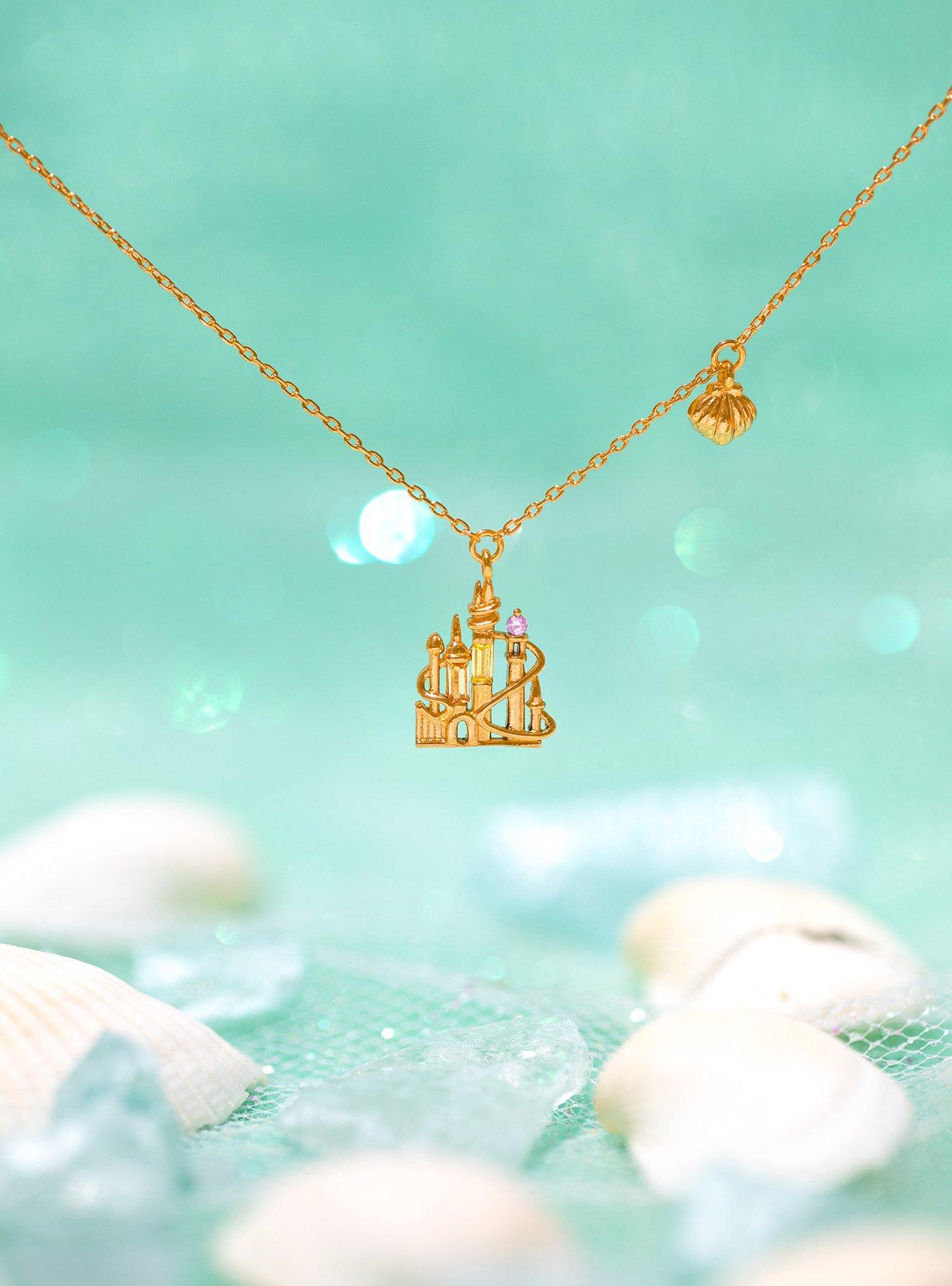 Girls Crew Disney The Little Mermaid Ariel's Castle Necklace - BoxLunch Exclusive, , alternate