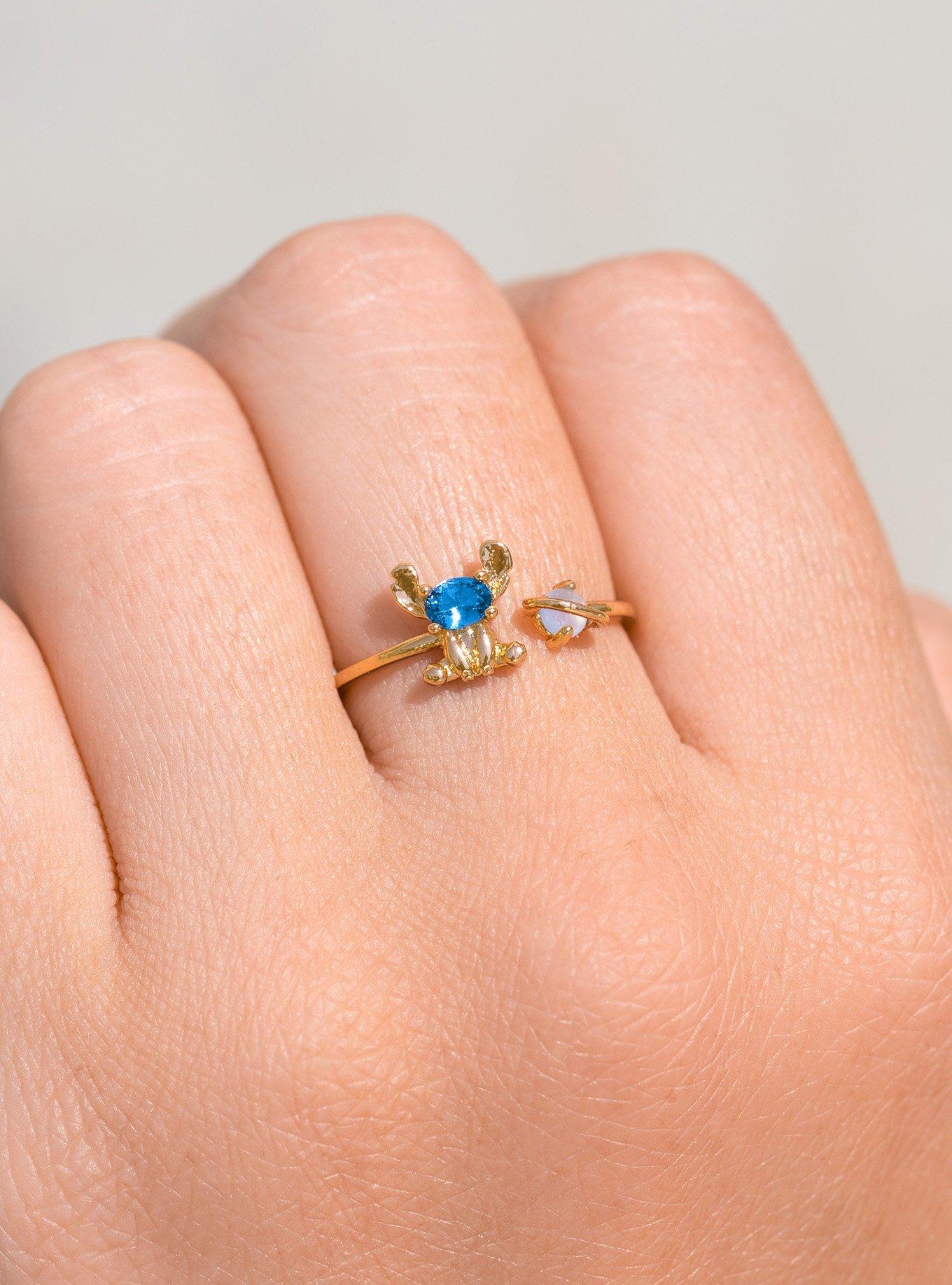 Girls Crew Disney Lilo & Stitch Space Stitch Ring - BoxLunch Exclusive, , alternate