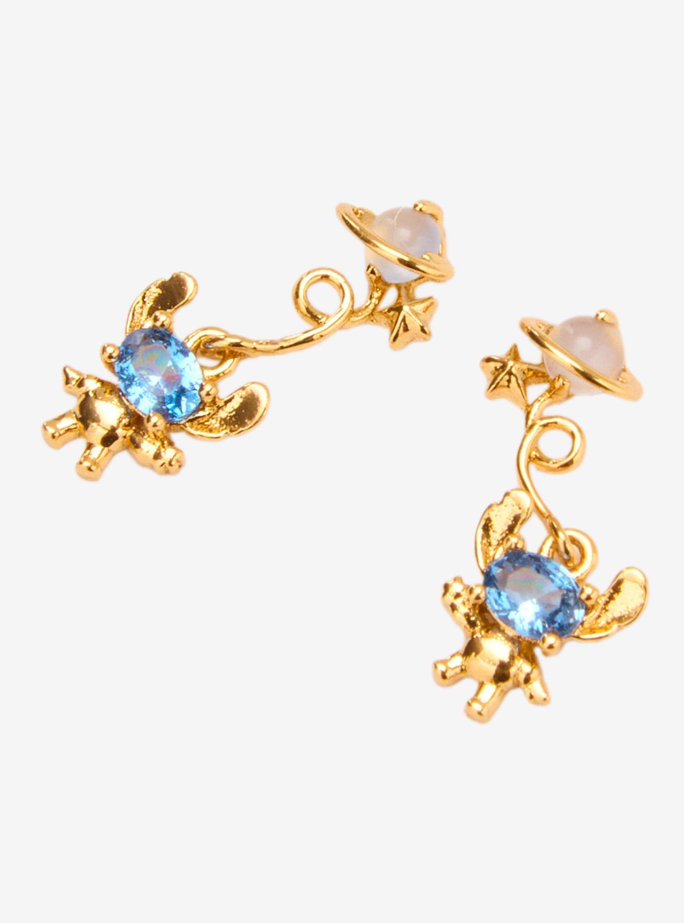 Girls Crew Disney Lilo & Stitch Space Stitch Earrings - BoxLunch Exclusive, , alternate