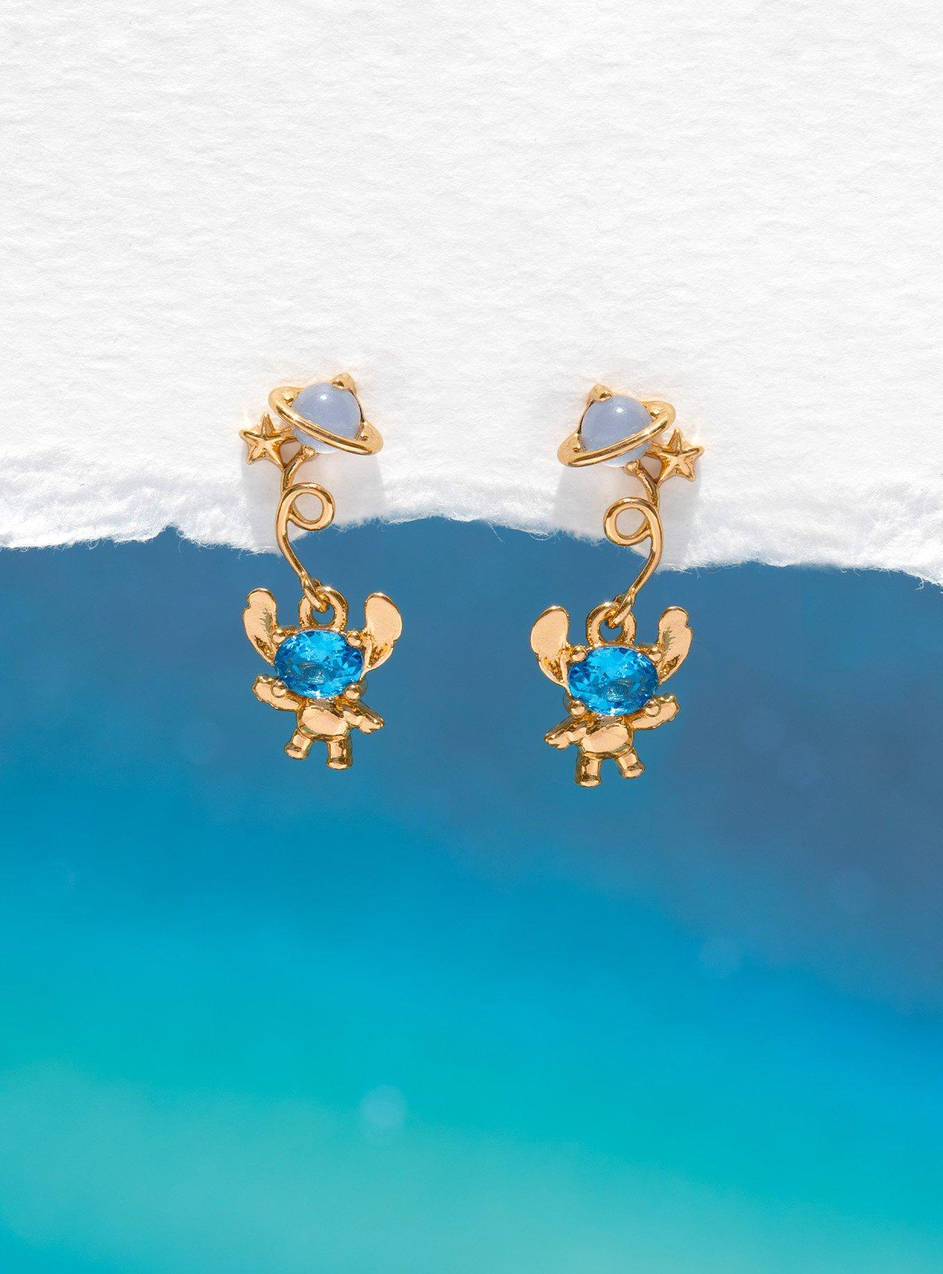 Girls Crew Disney Lilo & Stitch Space Stitch Earrings - BoxLunch Exclusive, , alternate