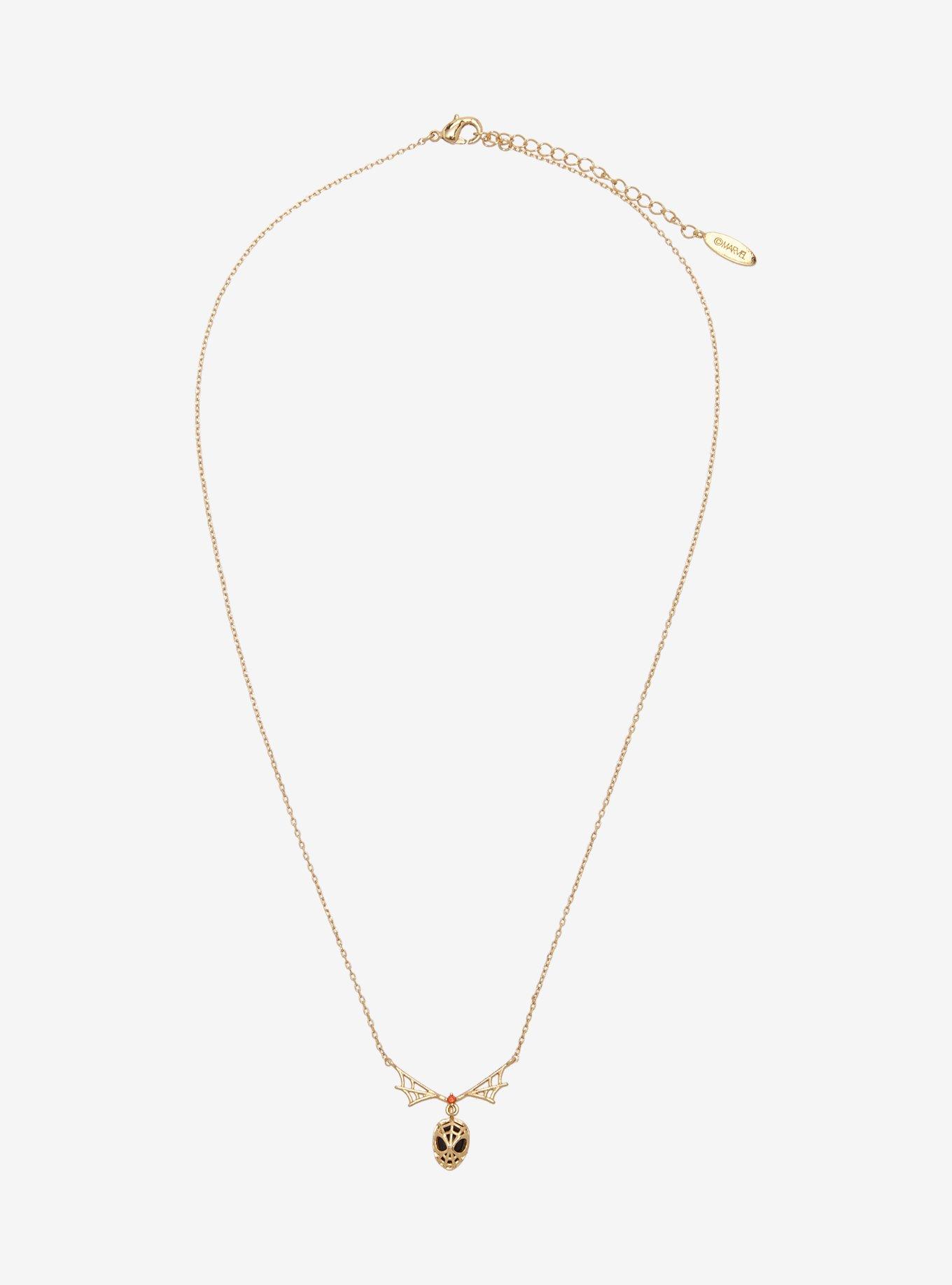 Girls Crew Marvel Spider-Man Miles Morales Web Necklace - BoxLunch Exclusive, , hi-res