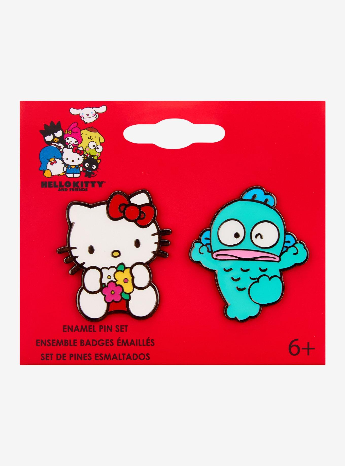 Loungefly Hello Kitty & Hangyodon Enamel Pin Set Hot Topic Exclusive, , hi-res