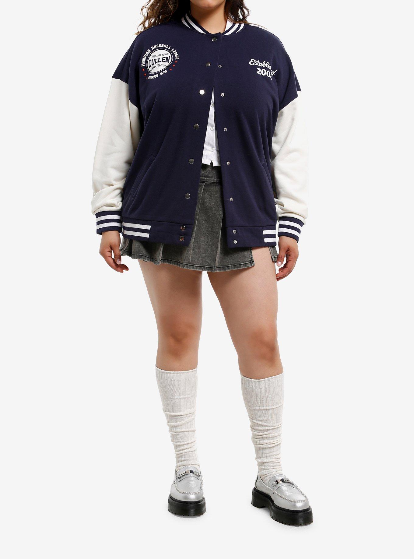 Twilight Cullen Baseball Girls Varsity Jacket Plus Size, , alternate