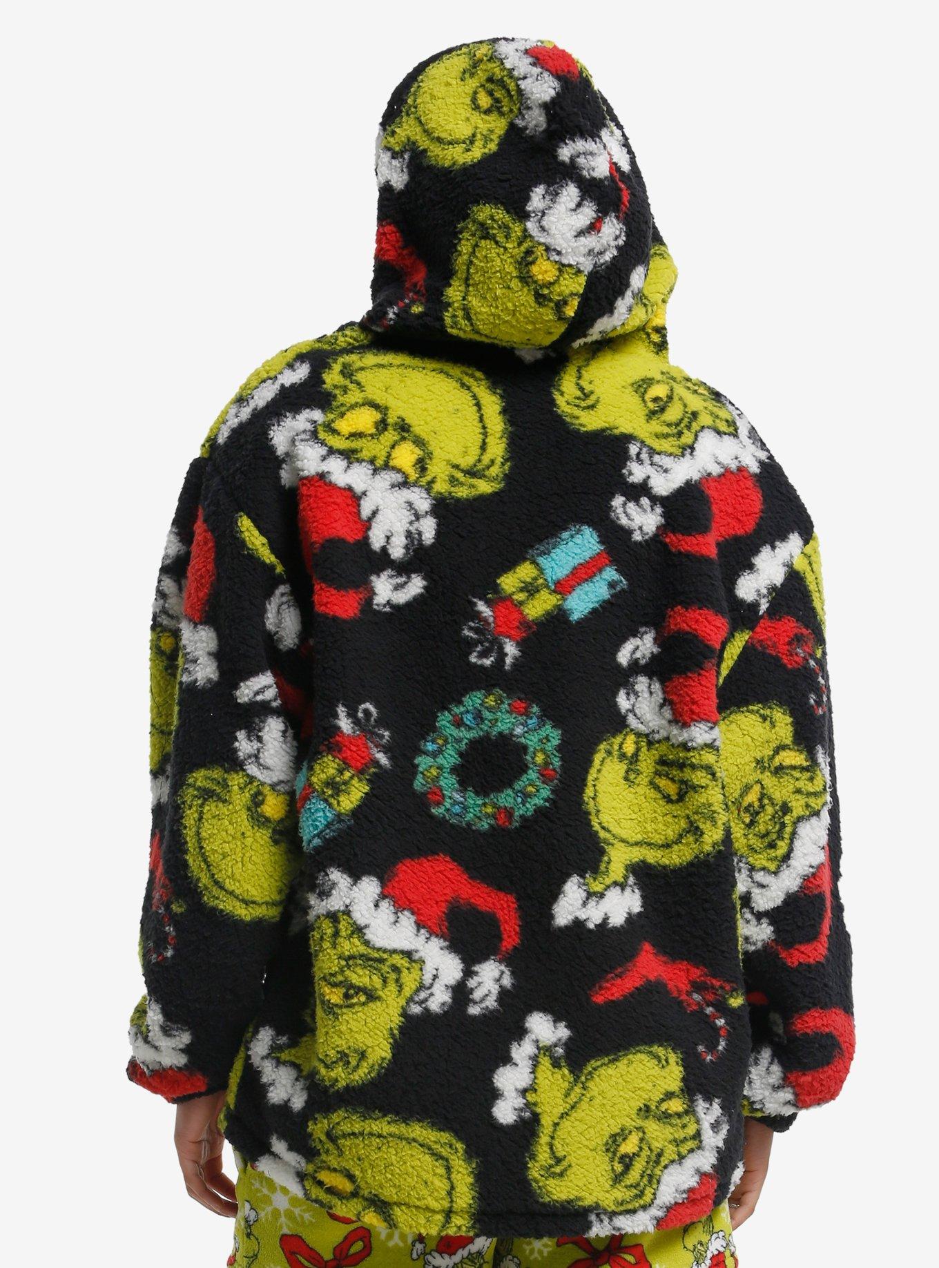 Dr. Seuss How The Grinch Stole Christmas! Sherpa Girls Hoodie, MULTI, alternate