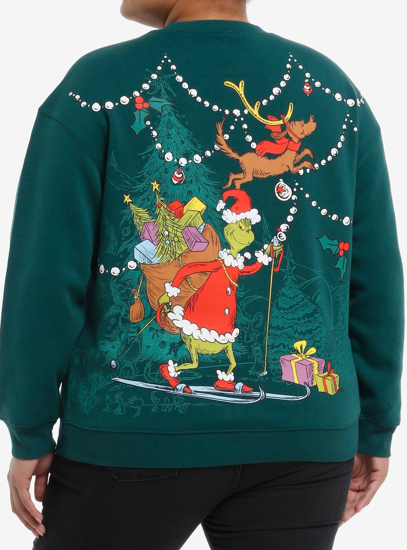 Dr. Seuss How The Grinch Stole Christmas! Merry Merry Girls Sweatshirt Plus Size, , hi-res