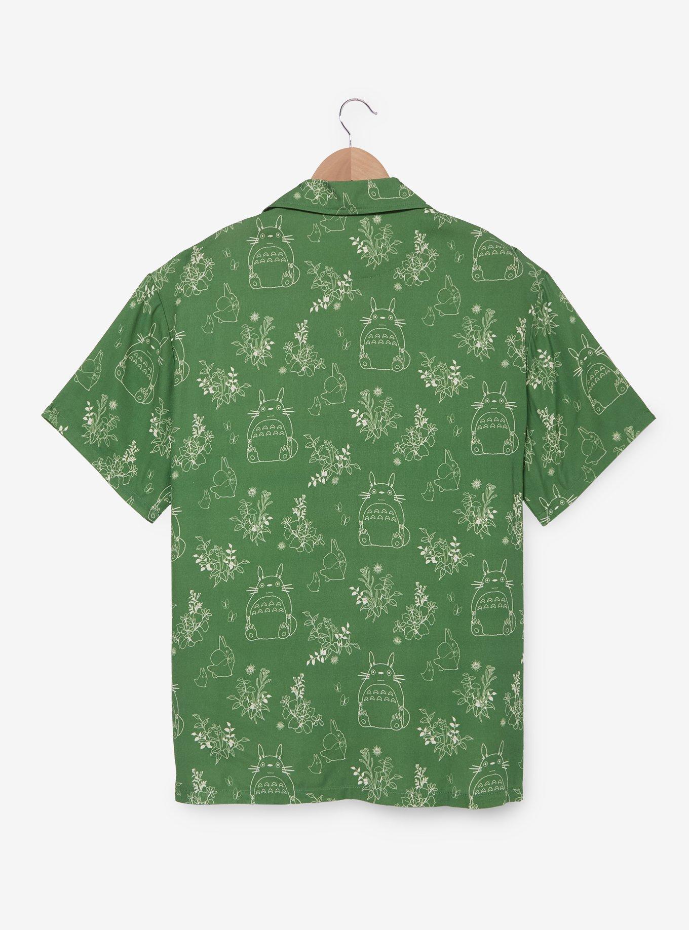 Studio Ghibli® My Neighbor Totoro Tonal Floral Allover Print Woven Button-Up - BoxLunch Exclusive