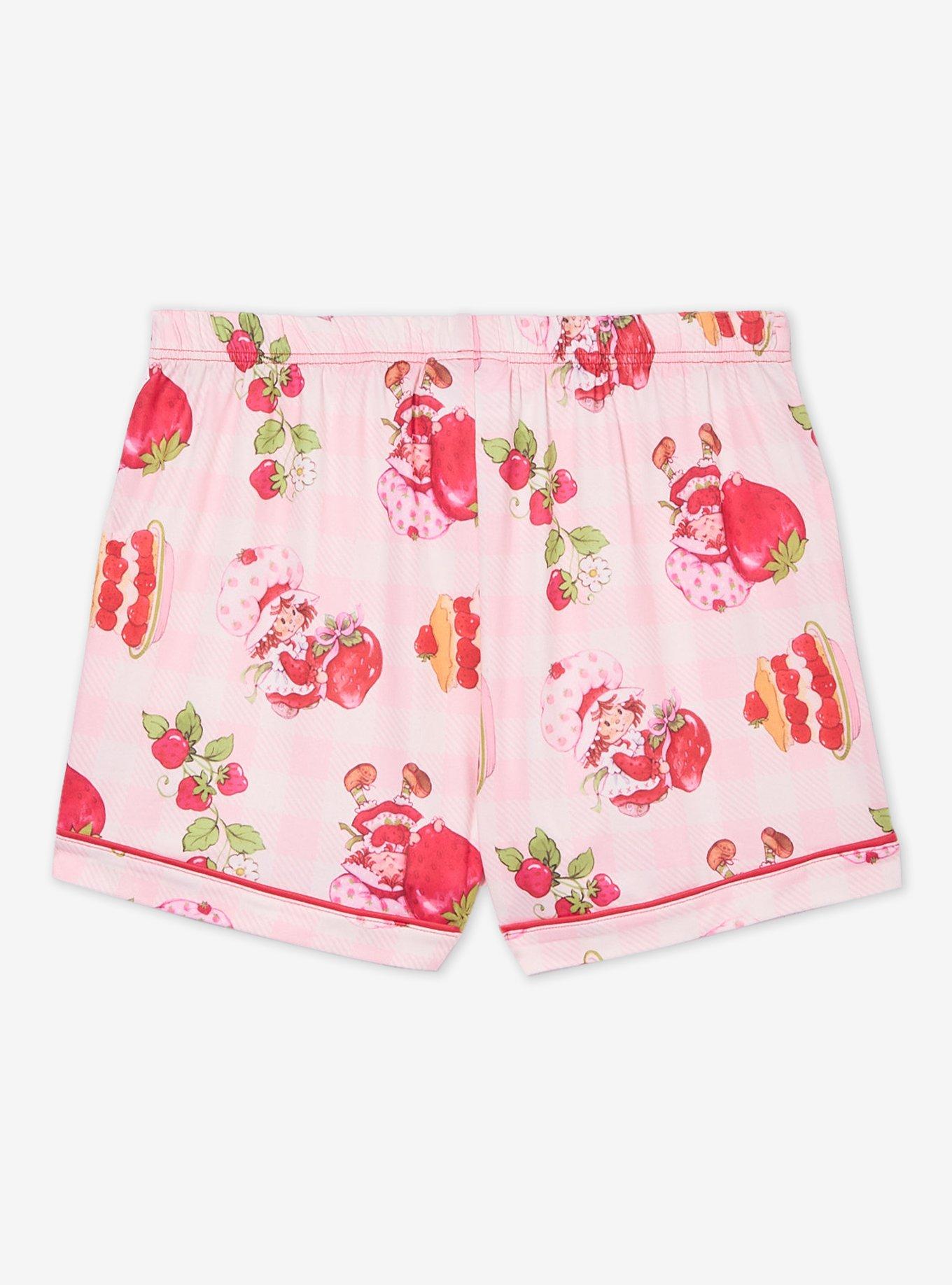 Strawberry Shortcake Gingham Allover Print Women's Sleep Shorts — BoxLunch Exclusive