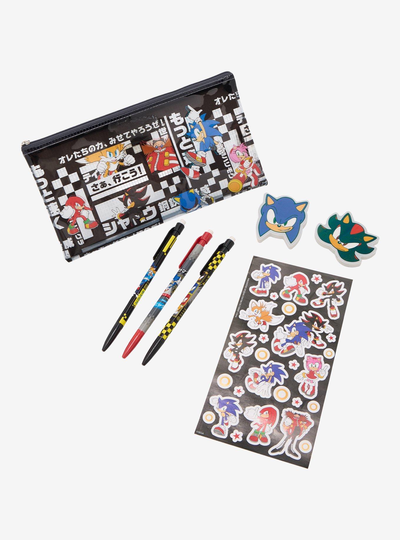 Sonic the Hedgehog Character Pencil Pouch Set — BoxLunch Exclusive, , hi-res