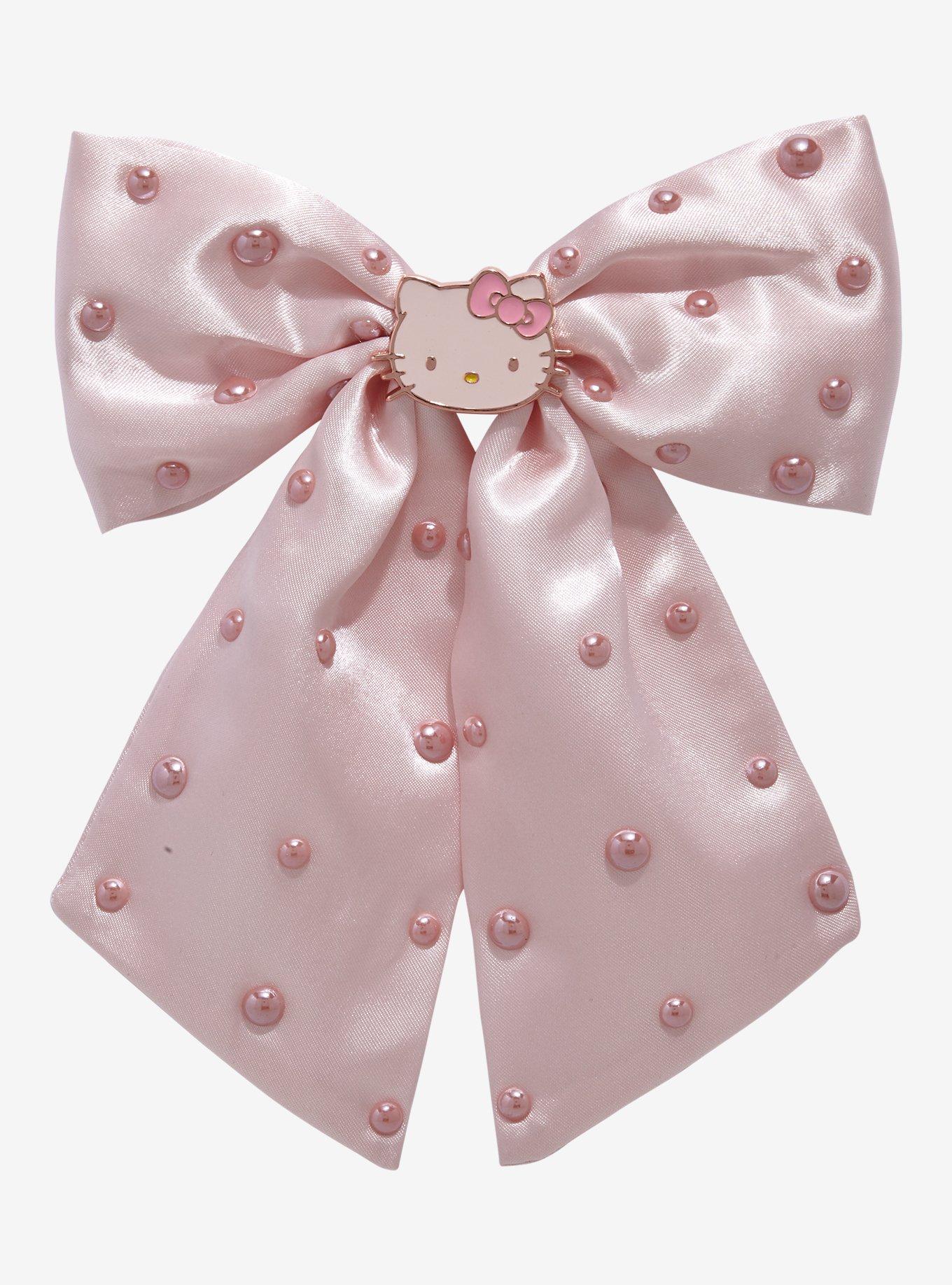 Hello Kitty Pink Pearlescent Hair Bow, , hi-res