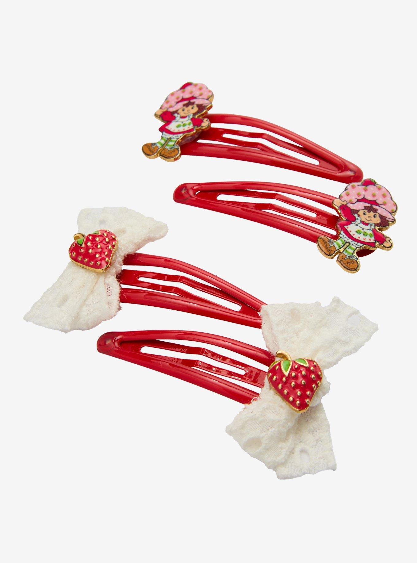 Strawberry Shortcake Lace Bow Hair Clip Set, , alternate