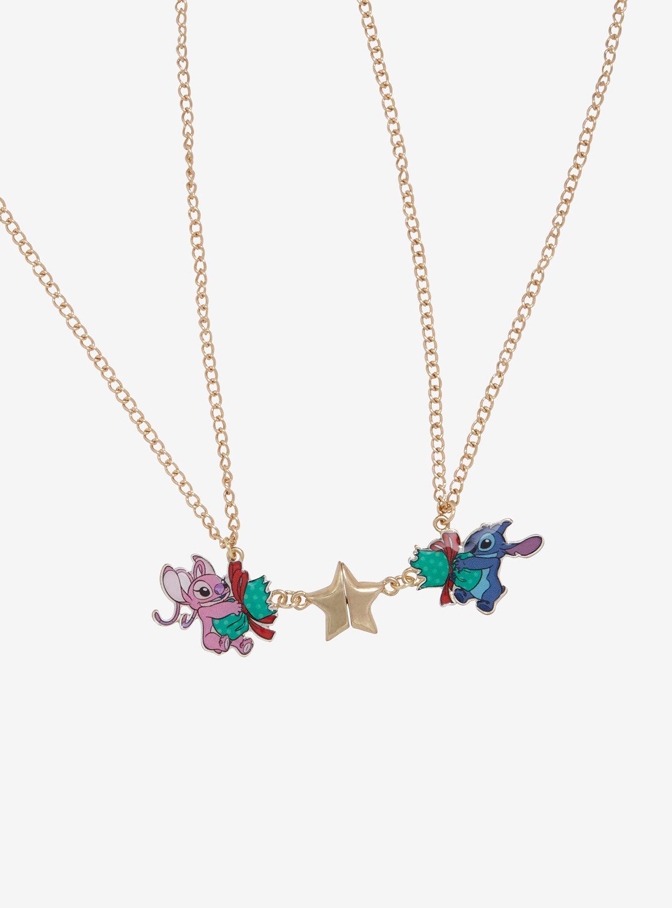 Disney Stitch & Angel Gift Star Magnetic Best Friend Necklace Set, , alternate
