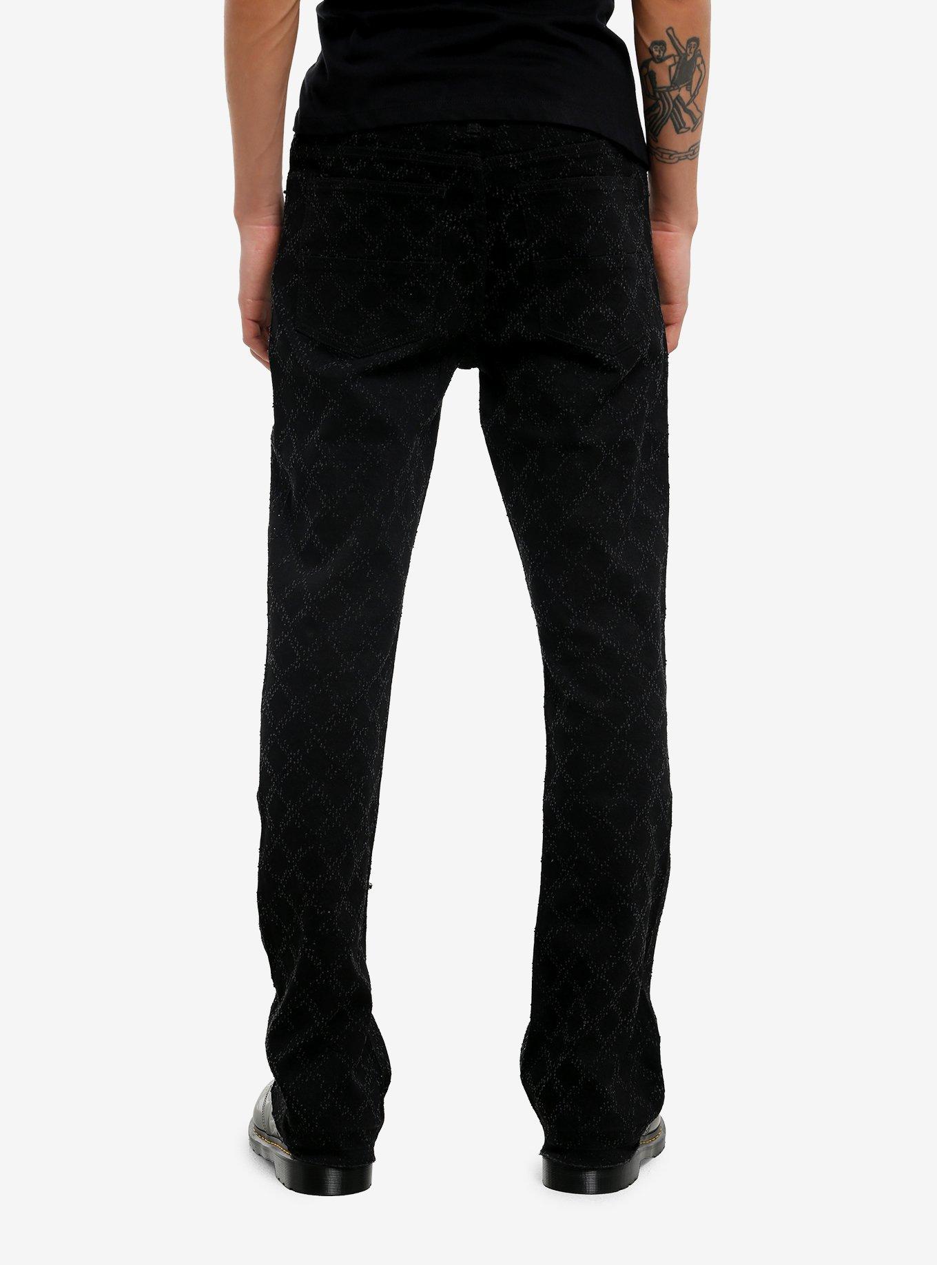 Rhinestone Gem Flared Jeans, , hi-res