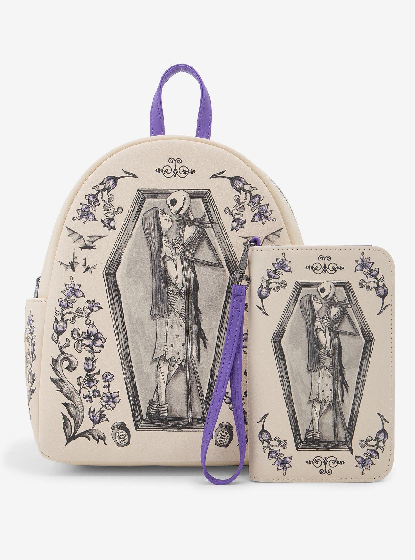 Loungefly The Nightmare Before Christmas Jack & Sally Coffin Mini Backpack, , alternate