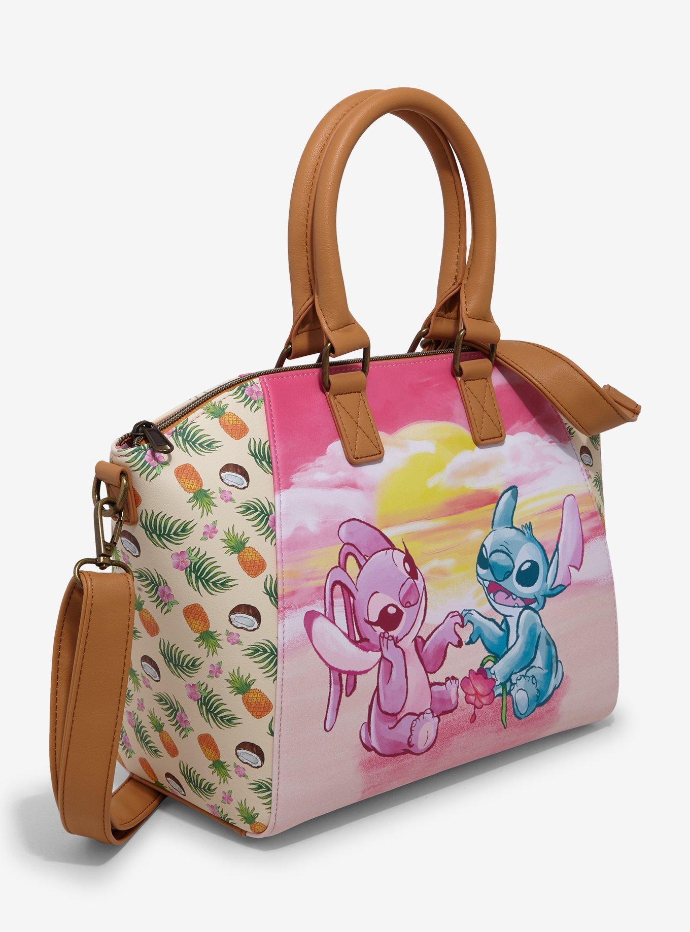 Loungefly Disney Stitch & Angel Sunset Satchel Bag, , hi-res