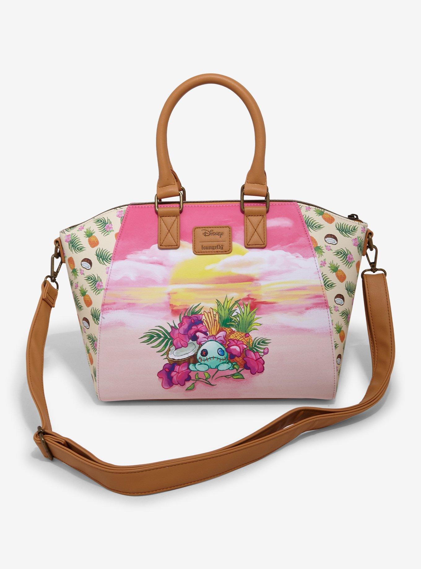 Loungefly Disney Stitch & Angel Sunset Satchel Bag, , alternate