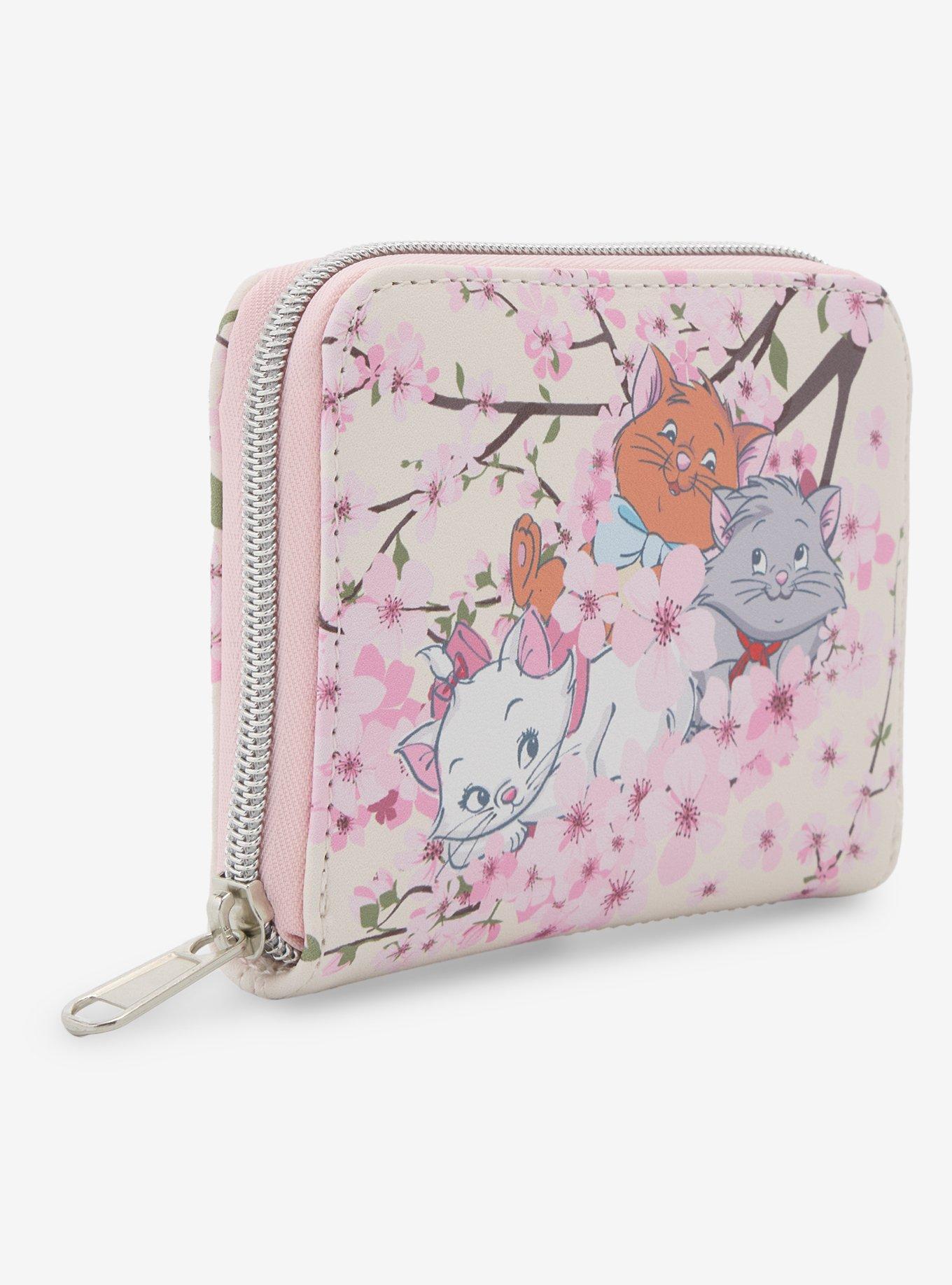 Loungefly Disney The Aristocats Kittens Cherry Blossom Mini Zipper Wallet, , hi-res