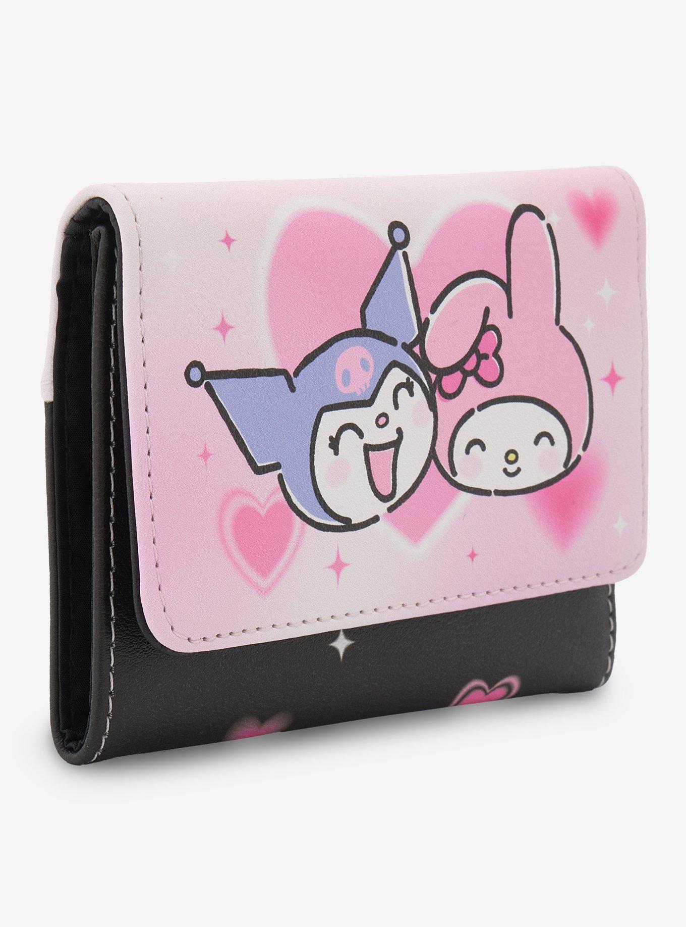 Loungefly Kuromi & My Melody Hearts Mini Flap Wallet, , hi-res