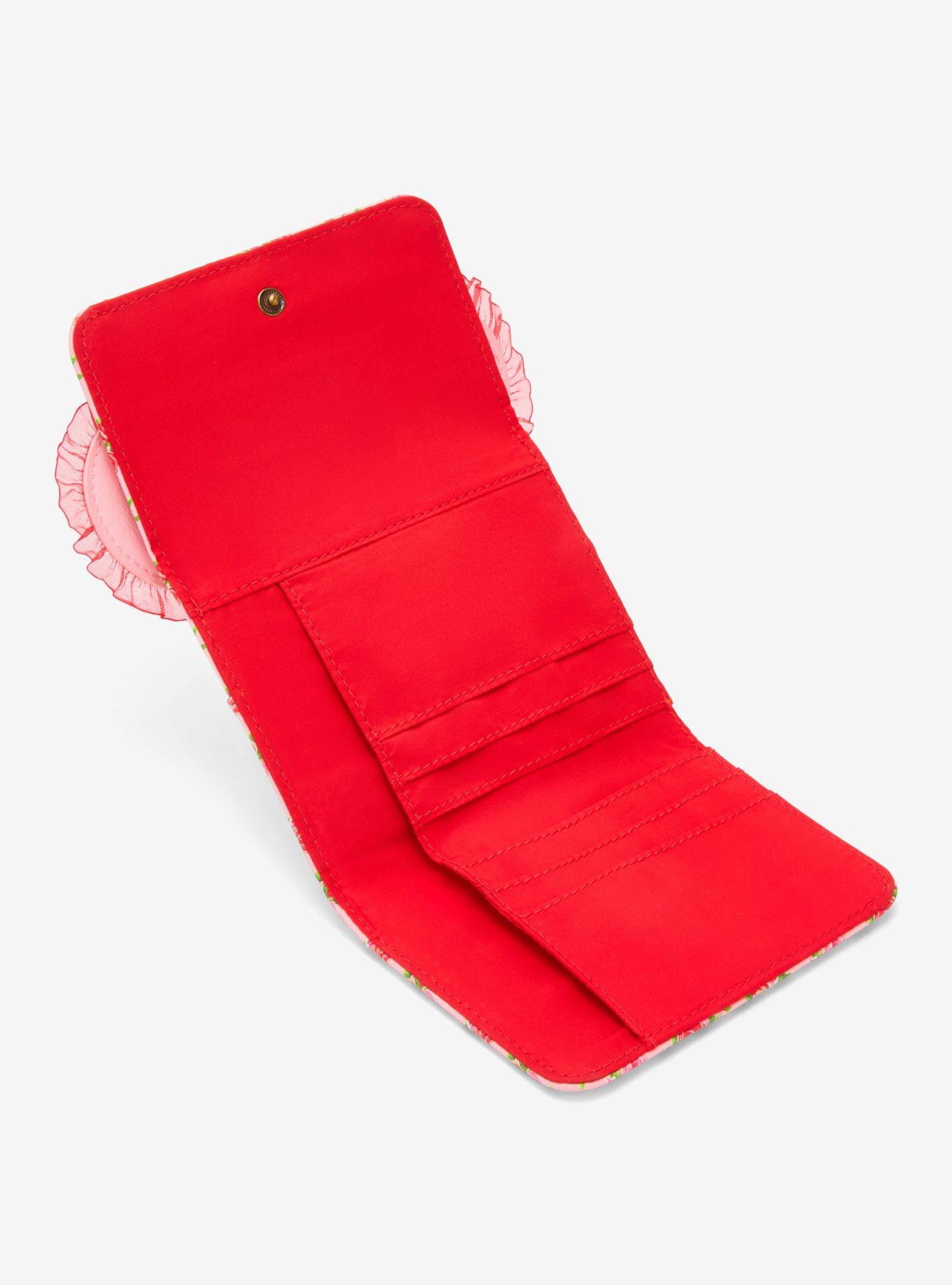 Loungefly Disney Minnie Mouse Pink & Red Roses Figural Mini Flap Wallet, , alternate