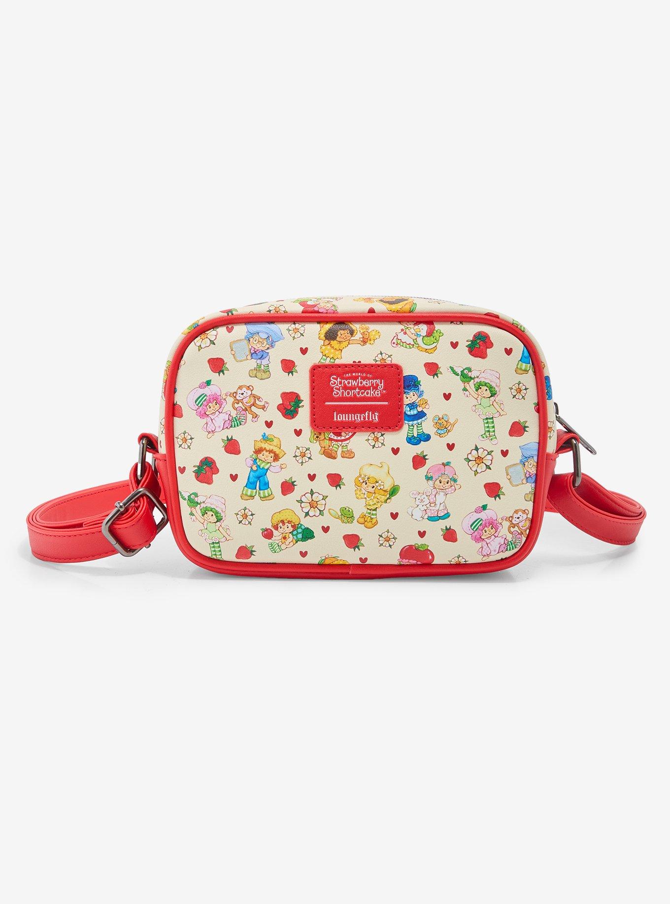Loungefly Strawberry Shortcake And Friends Allover Print Crossbody Bag, , alternate