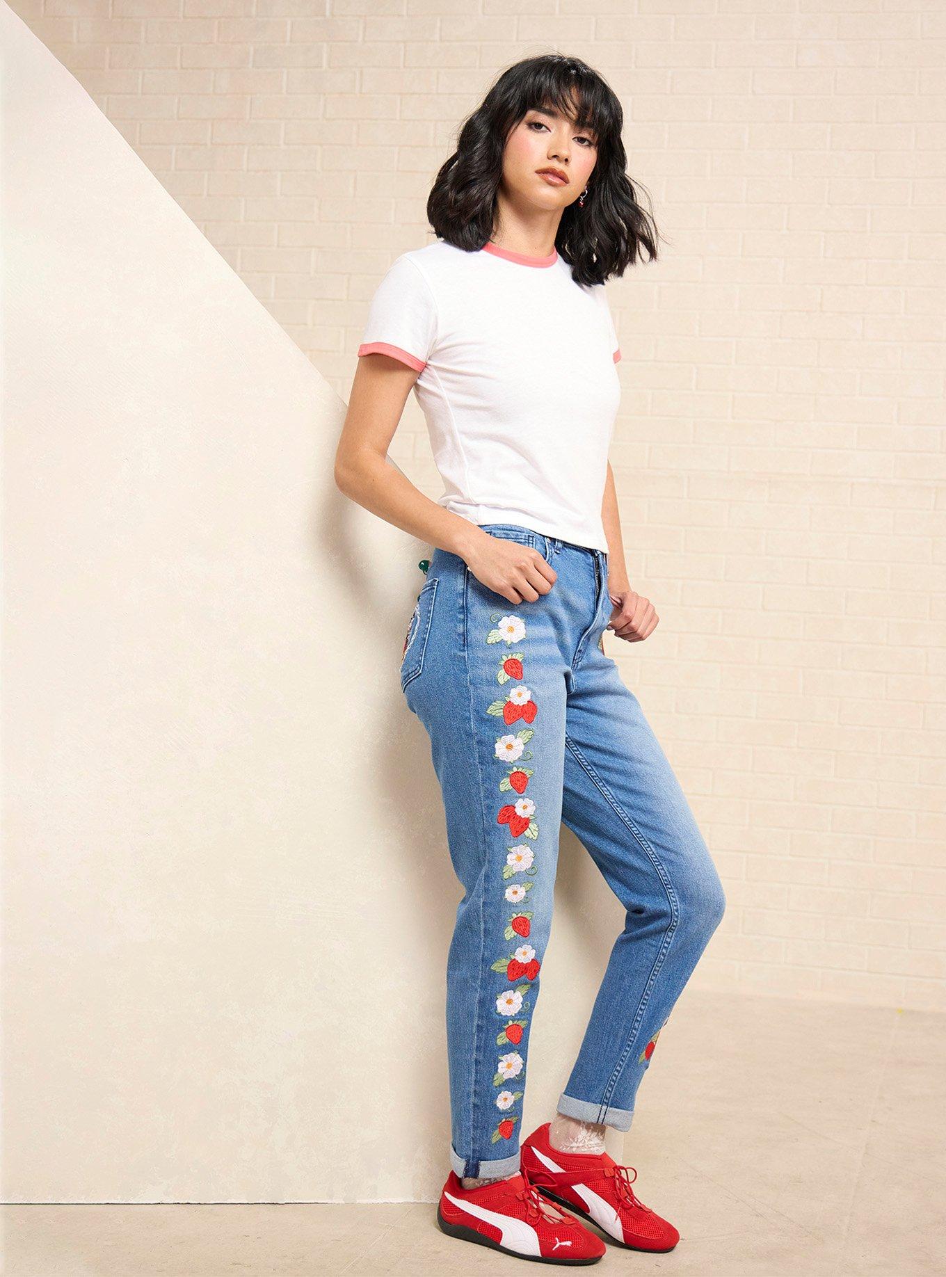 Strawberry Shortcake Berries & Blossoms Women's Denim Jeans &mdash; BoxLunch Exclusive, , hi-res