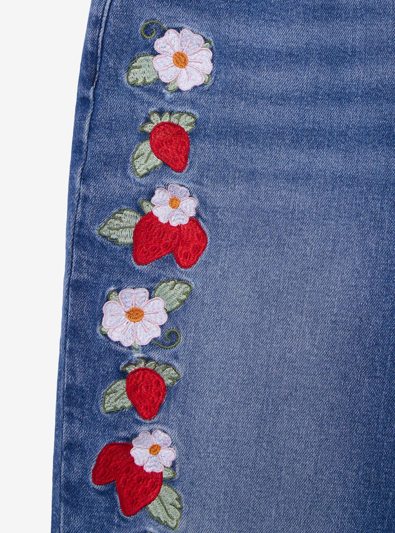 Strawberry Shortcake Berries & Blossoms Women's Plus Size Denim Jeans &mdash; BoxLunch Exclusive, DENIM, alternate - view 3