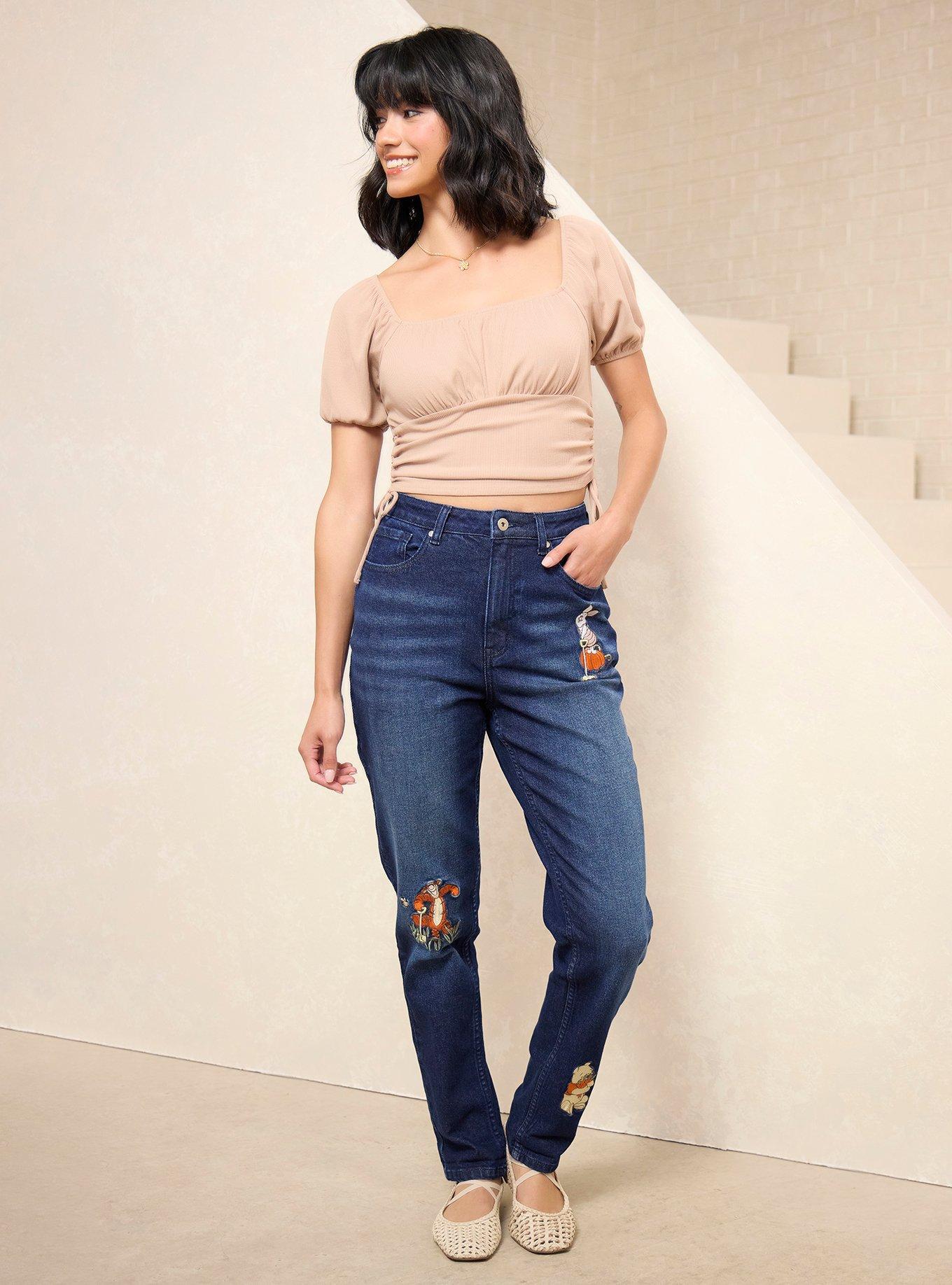 Disney Winnie the Pooh Harvest Embroidered Women's Jeans - BoxLunch Exclusive, , hi-res