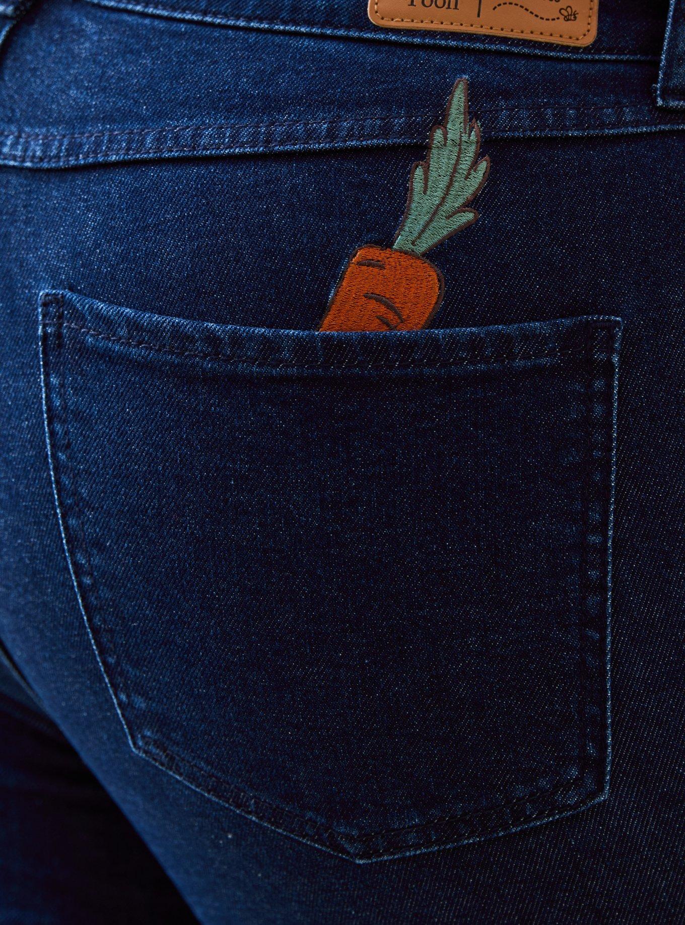Disney Winnie the Pooh Harvest Embroidered Women's Plus High-Waisted Mom Jeans - BoxLunch Exclusive